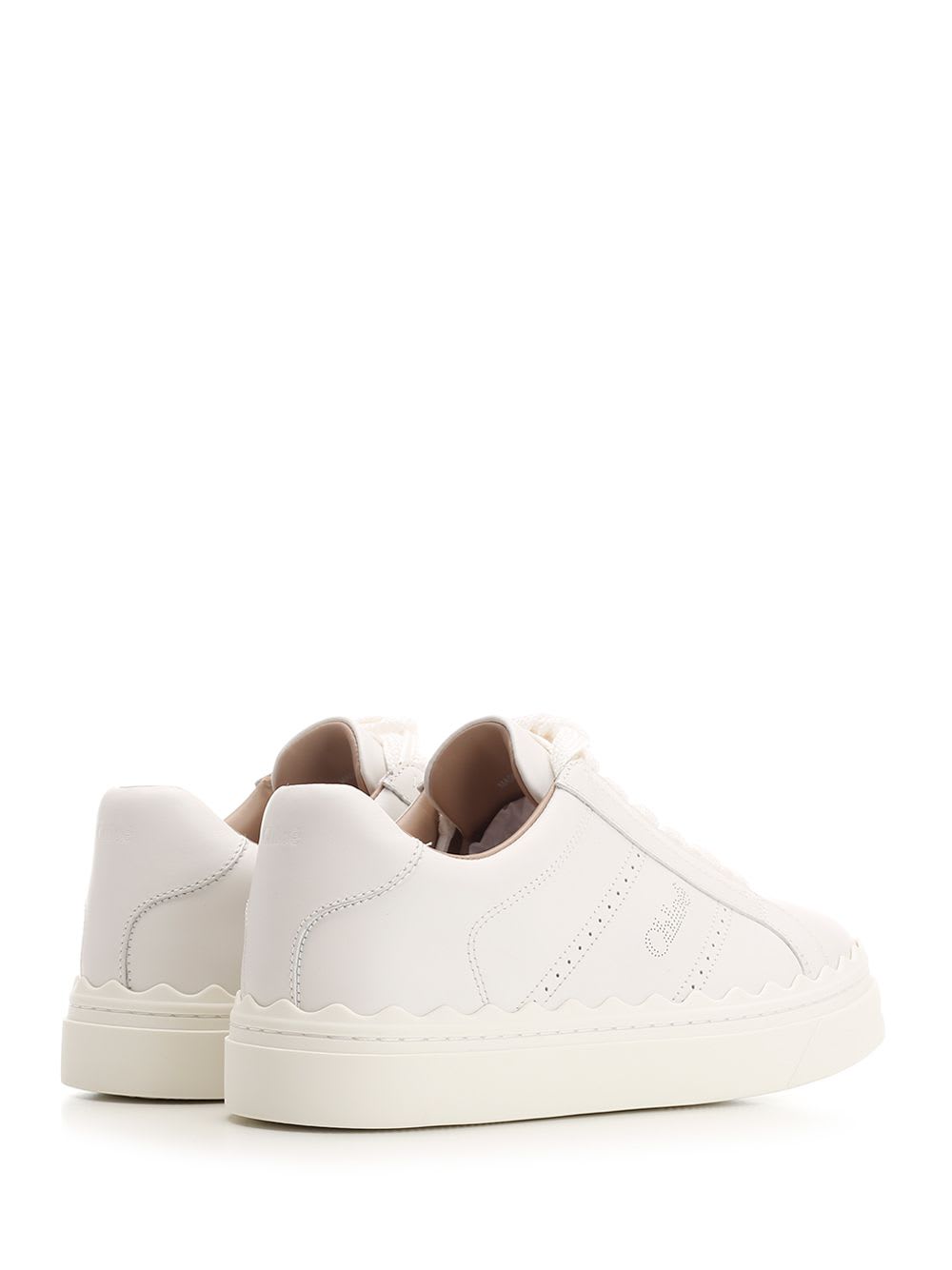 Shop Chloé Lauren Sneakers In White