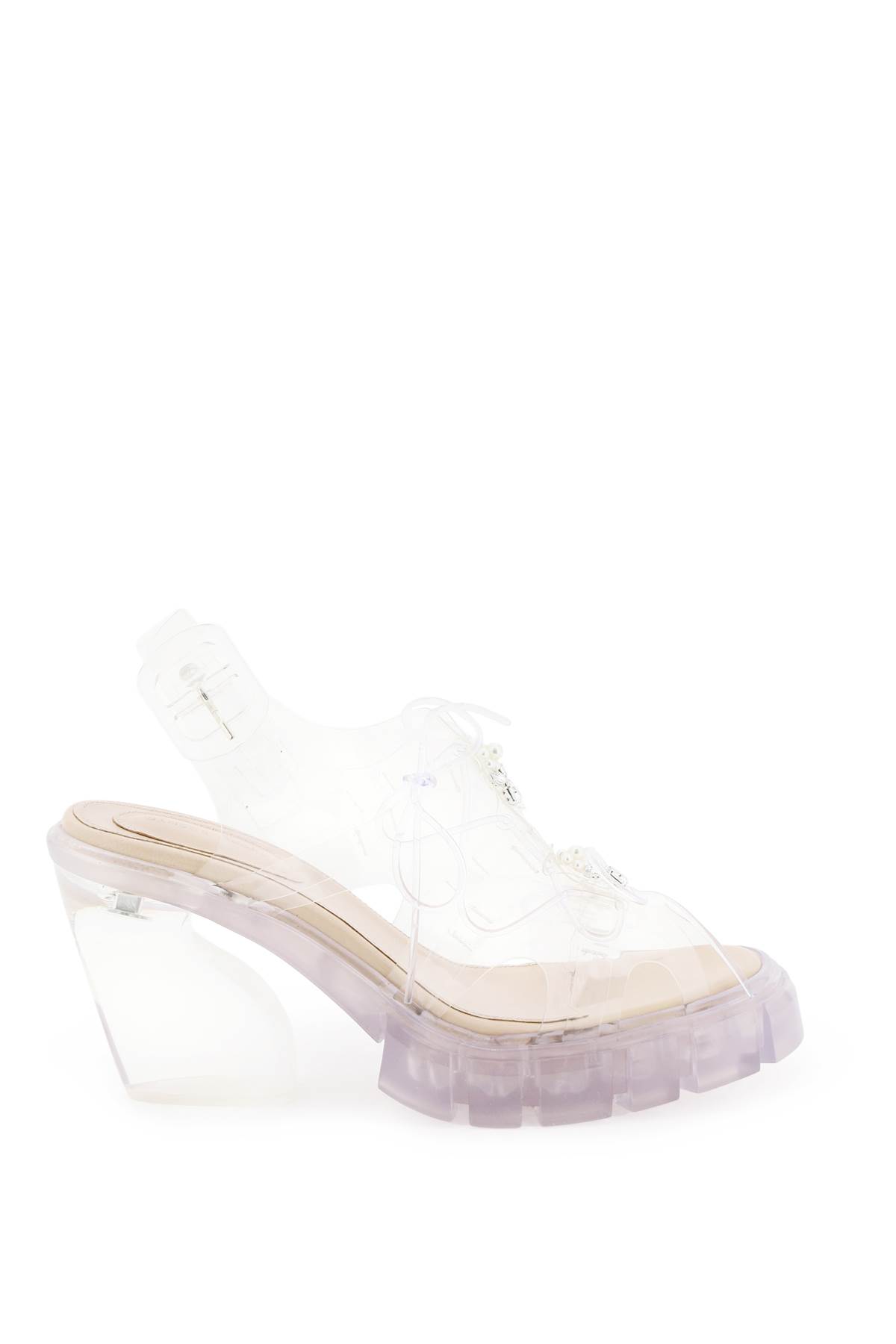 Shop Simone Rocha Jelly Trek Sandals In Clear Clear Pearl Clear