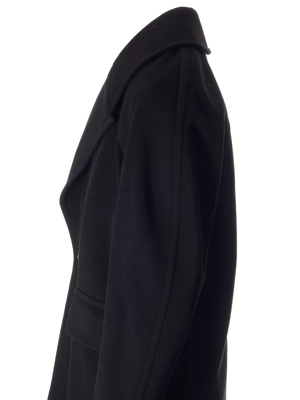 Alexander Mcqueen Wool And Cashmere Coat In Black