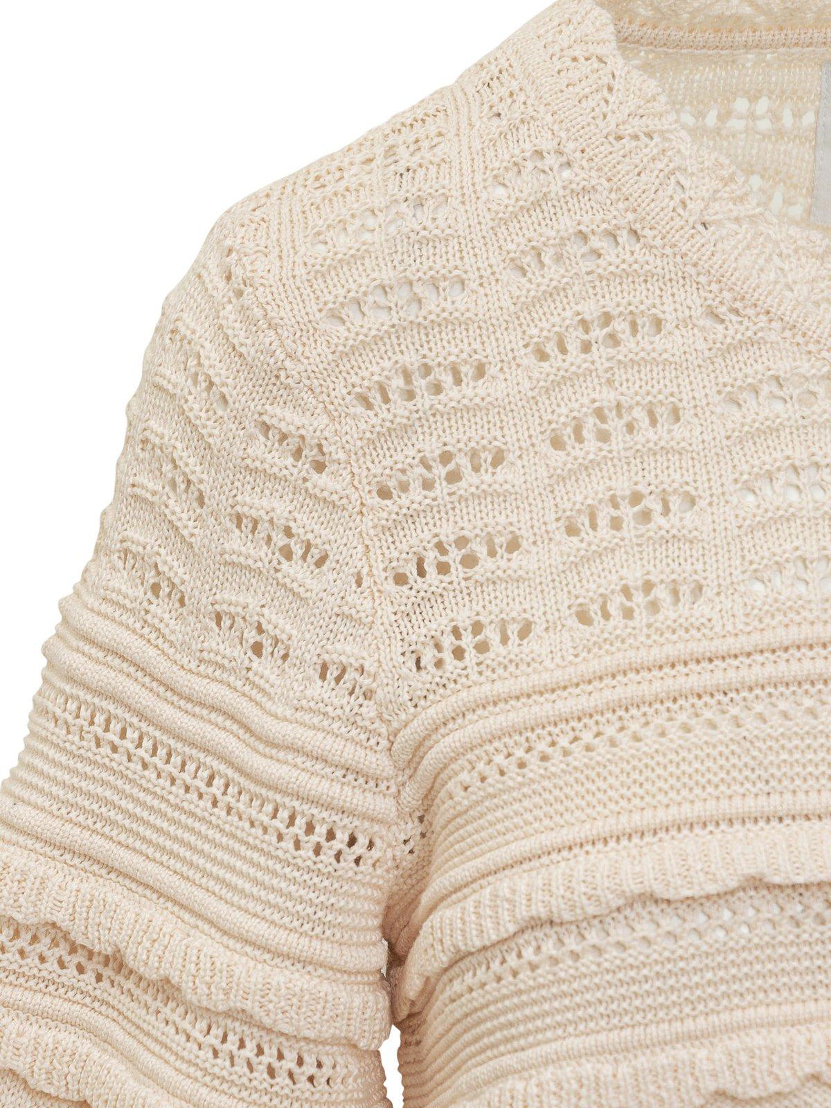 Isabel Marant Étoile Azelia Knit Blouse In Beige
