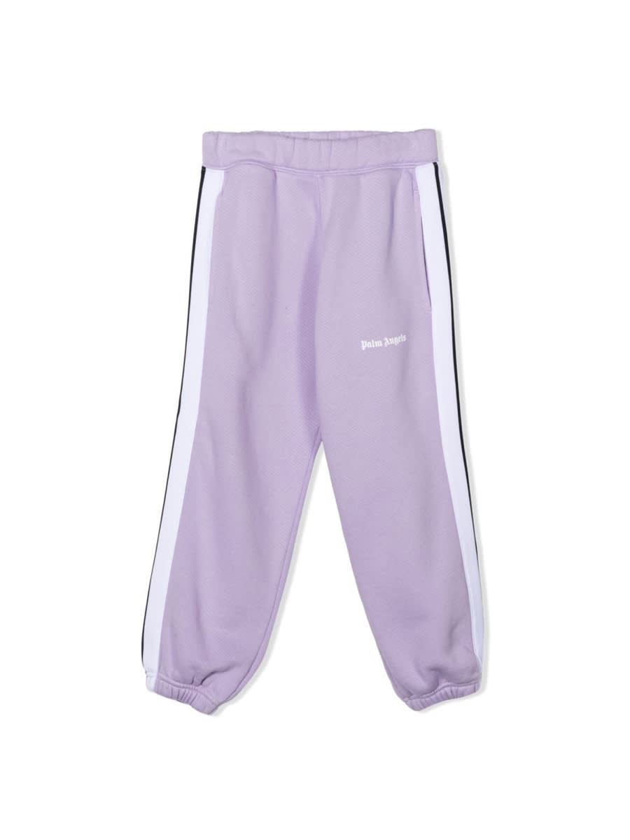 Shop Palm Angels Logo Track Sweat Pant In Lilac