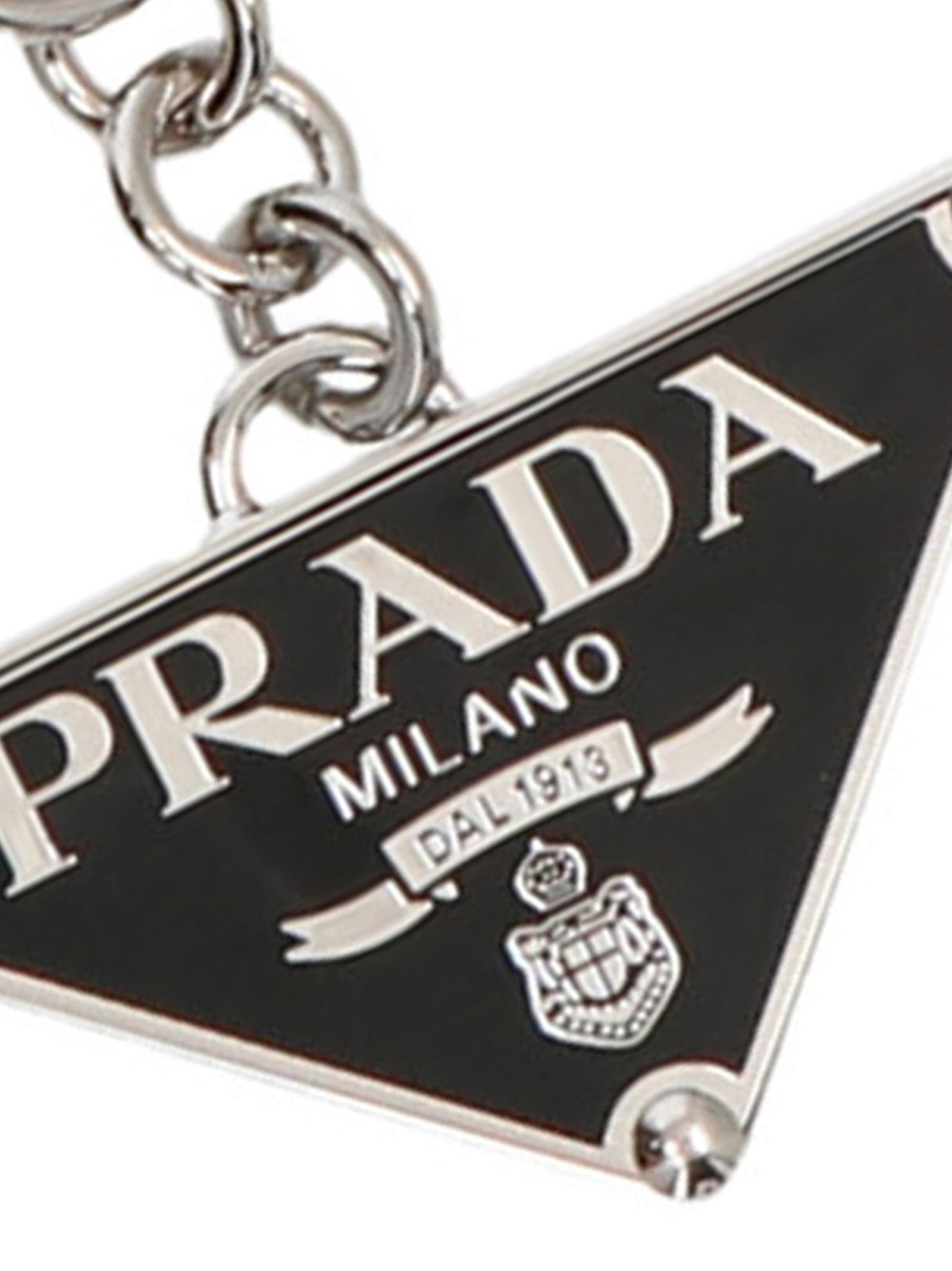 Shop Prada Logo Keyring