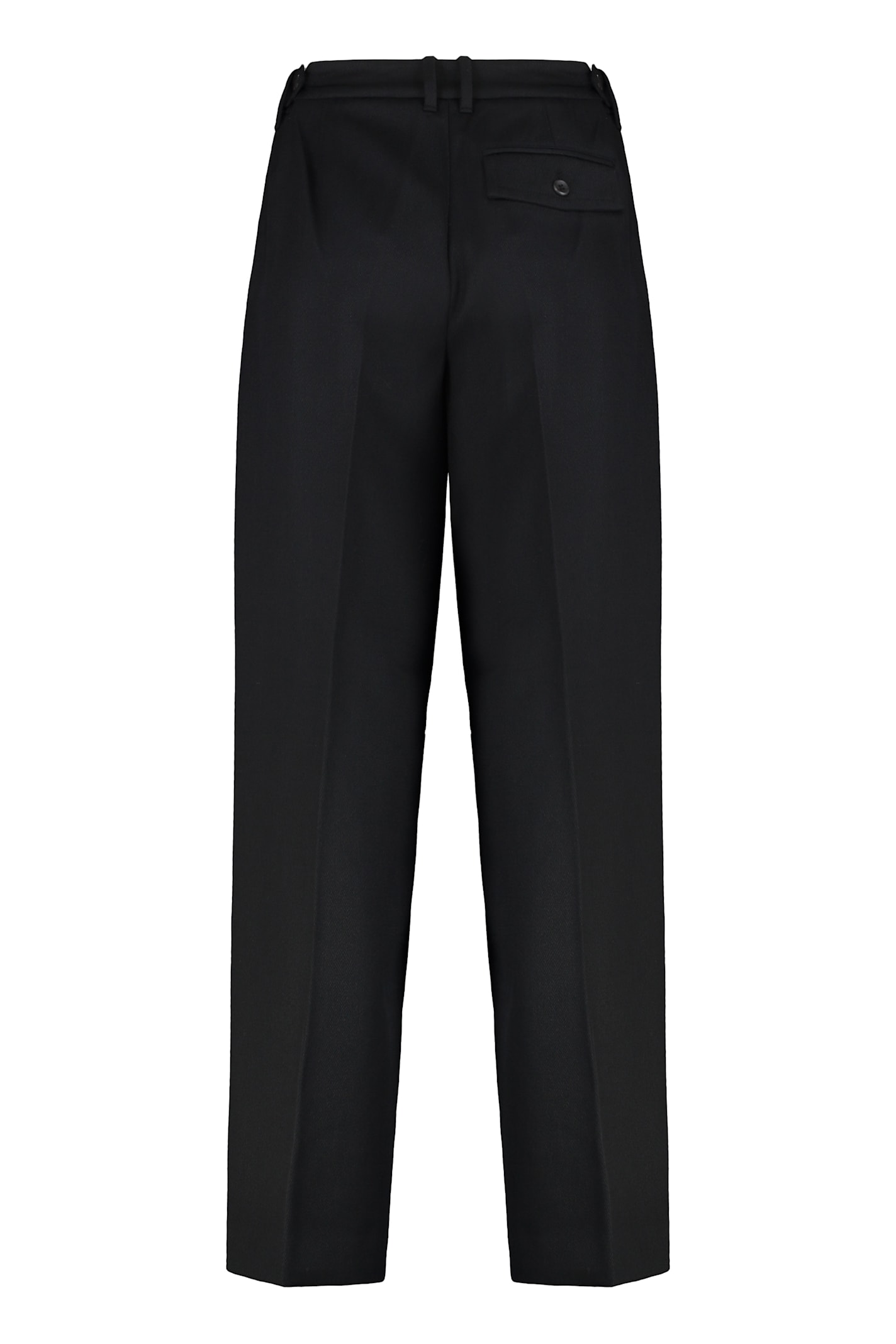 Calvin Klein Wool Gabardine Trousers In Black