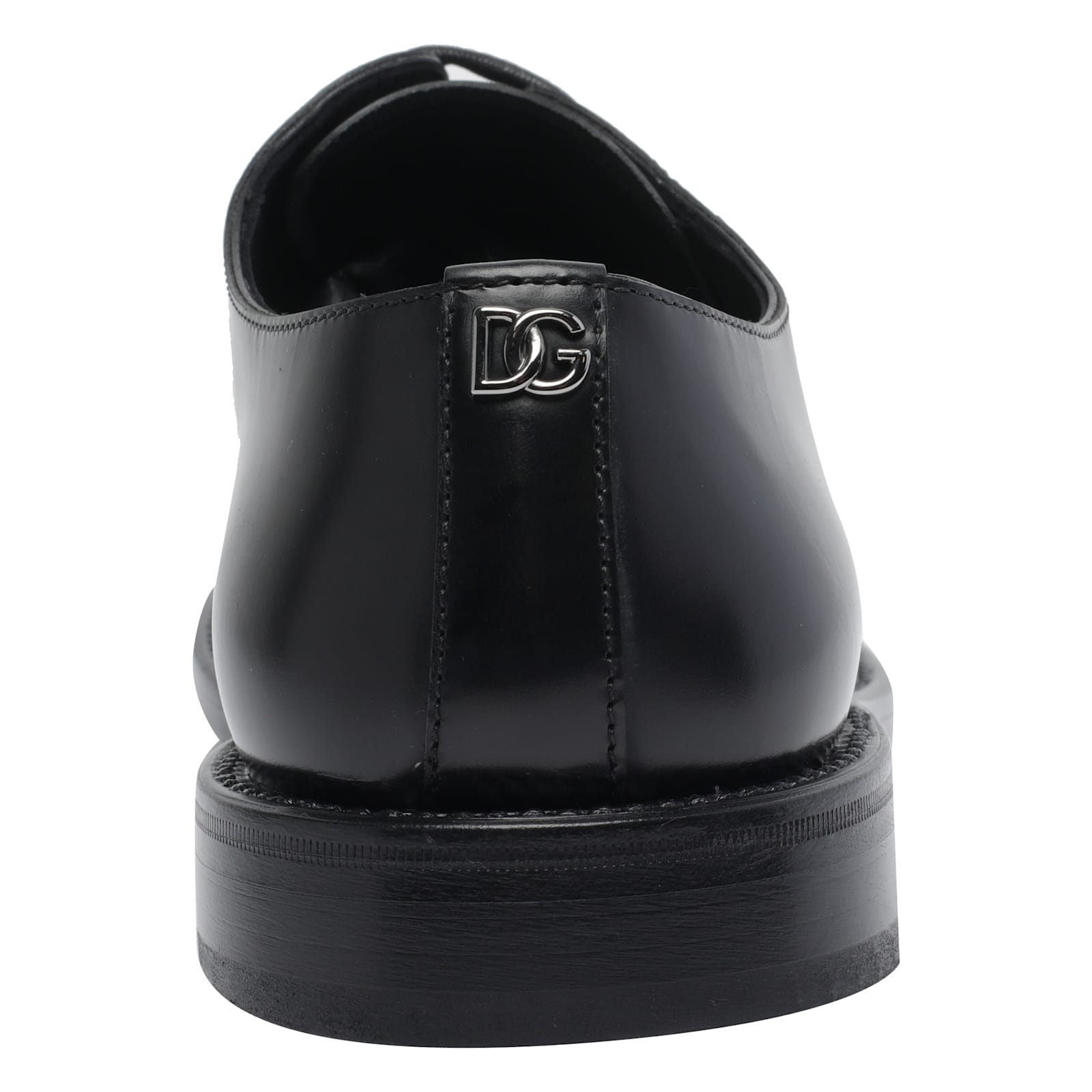 Dolce & Gabbana Lace-up Derby Shoes With A Brushed Finish In Black