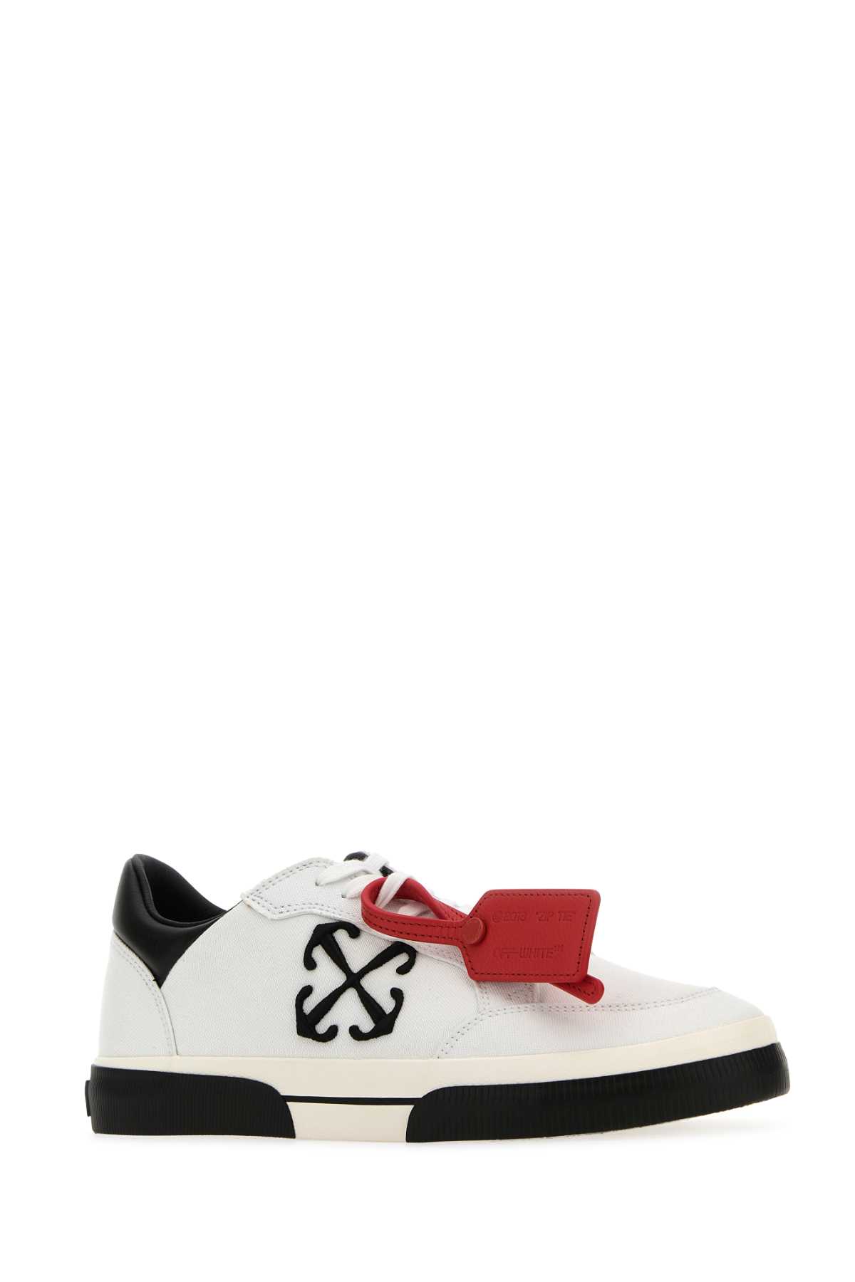 Shop Off-white White Canvas New Low Vulcanized Sneakers In 0110