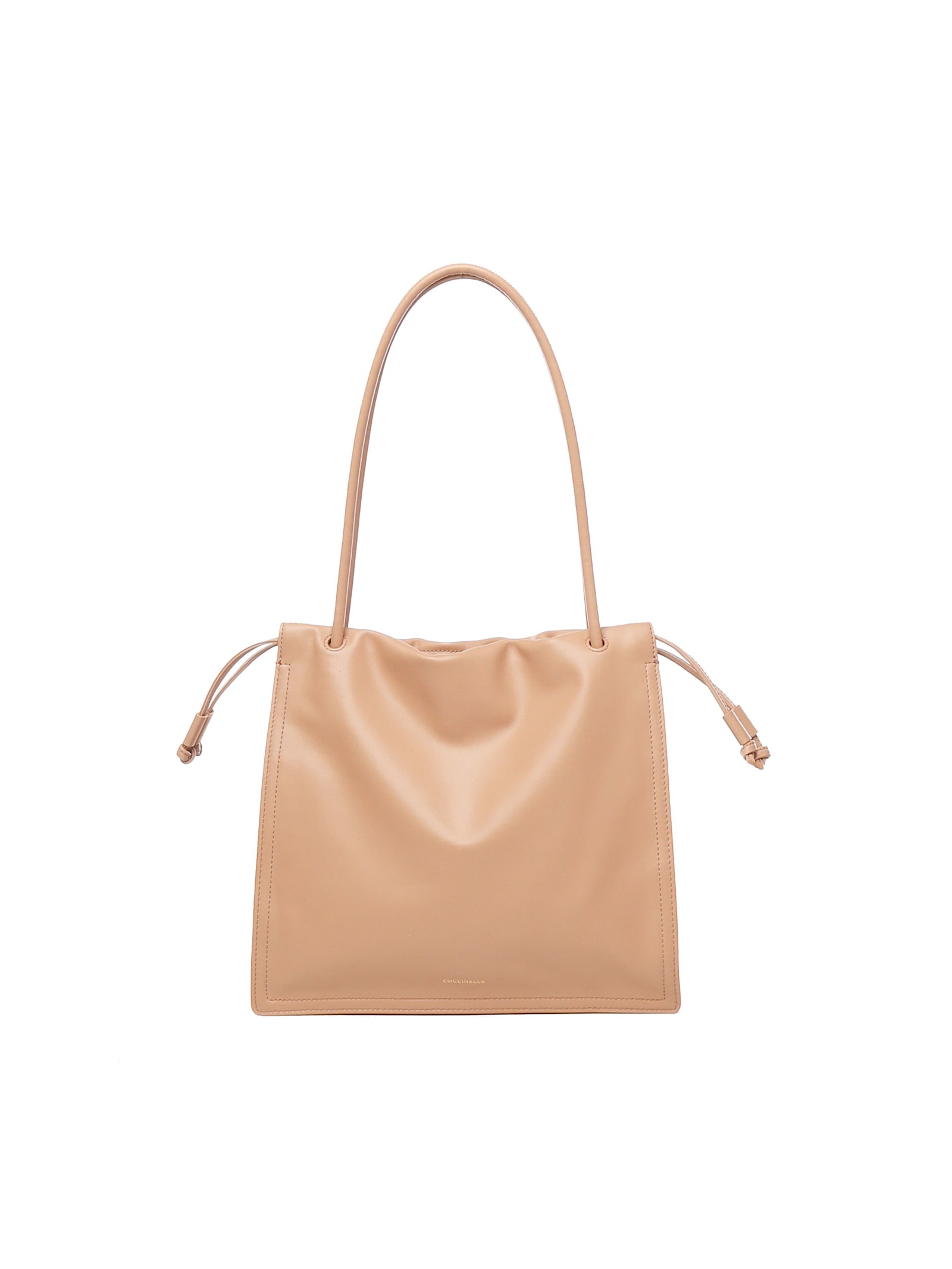 Coccinelle Logo Embossed Drawstring Tote Bag