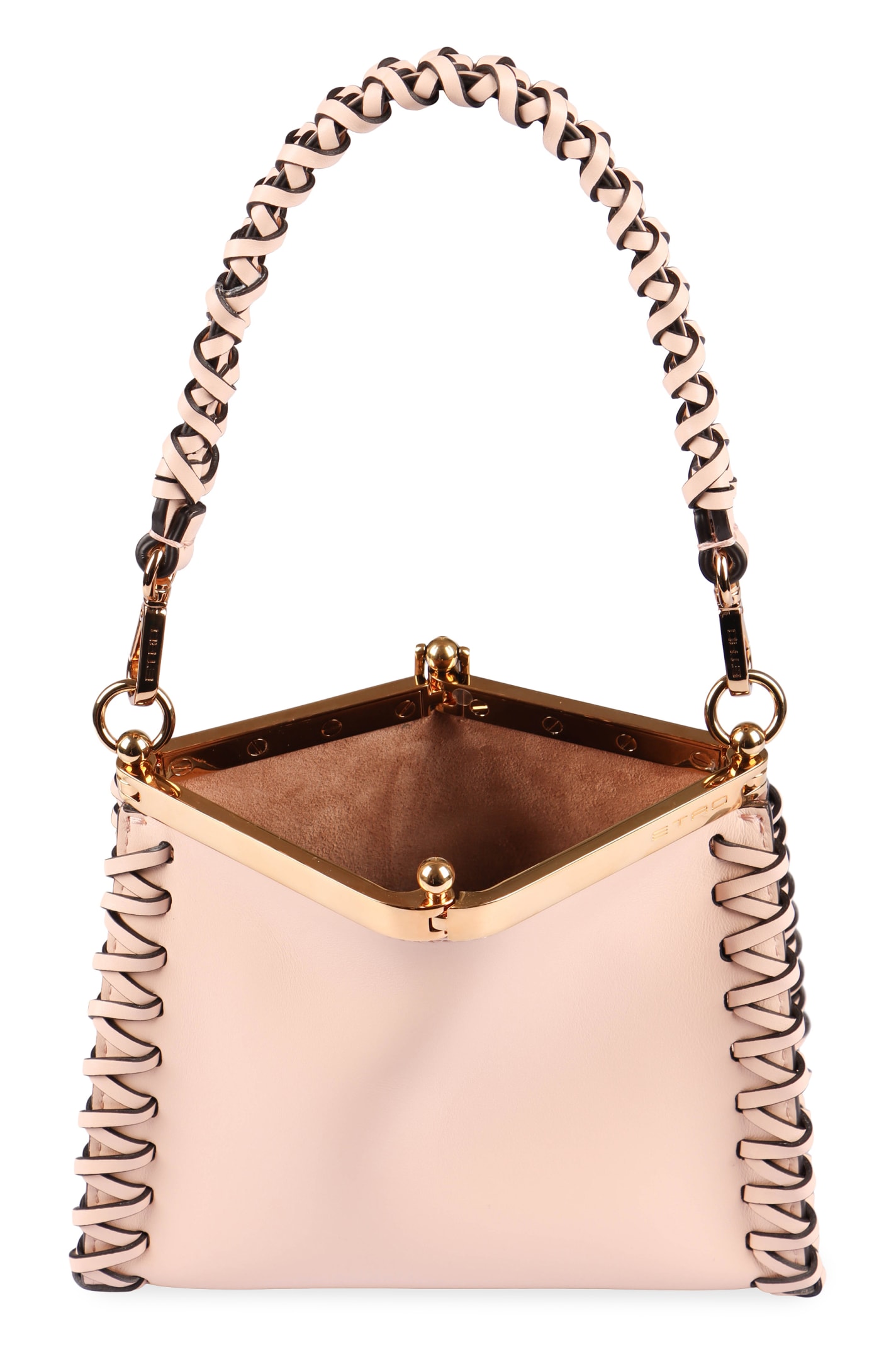 Shop Etro Vela Mini Leather Shoulder Bag In Pink
