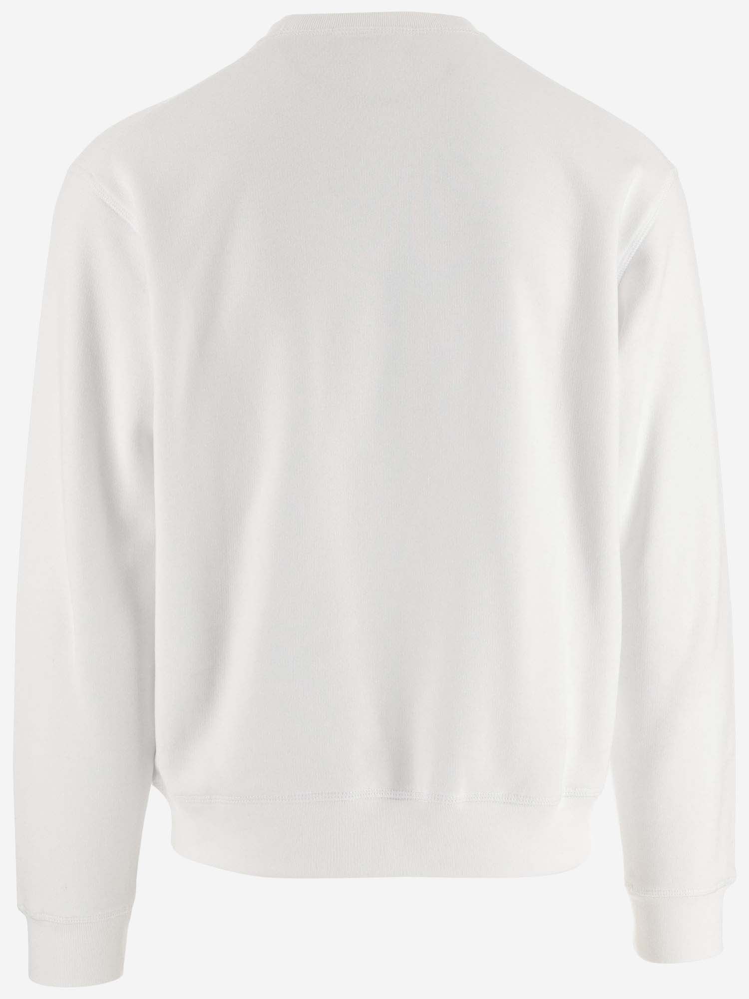 Shop Dsquared2 Cotton Sweatshirt With Logo In White