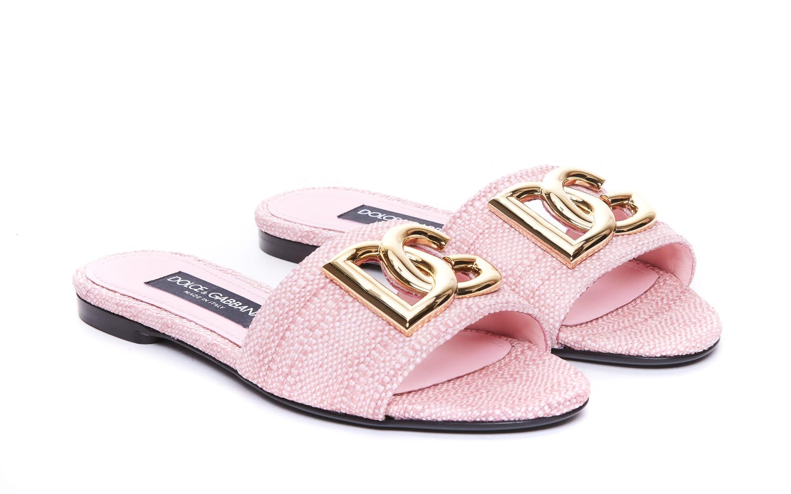 Shop Dolce & Gabbana Dg Logo Sandals In Pink