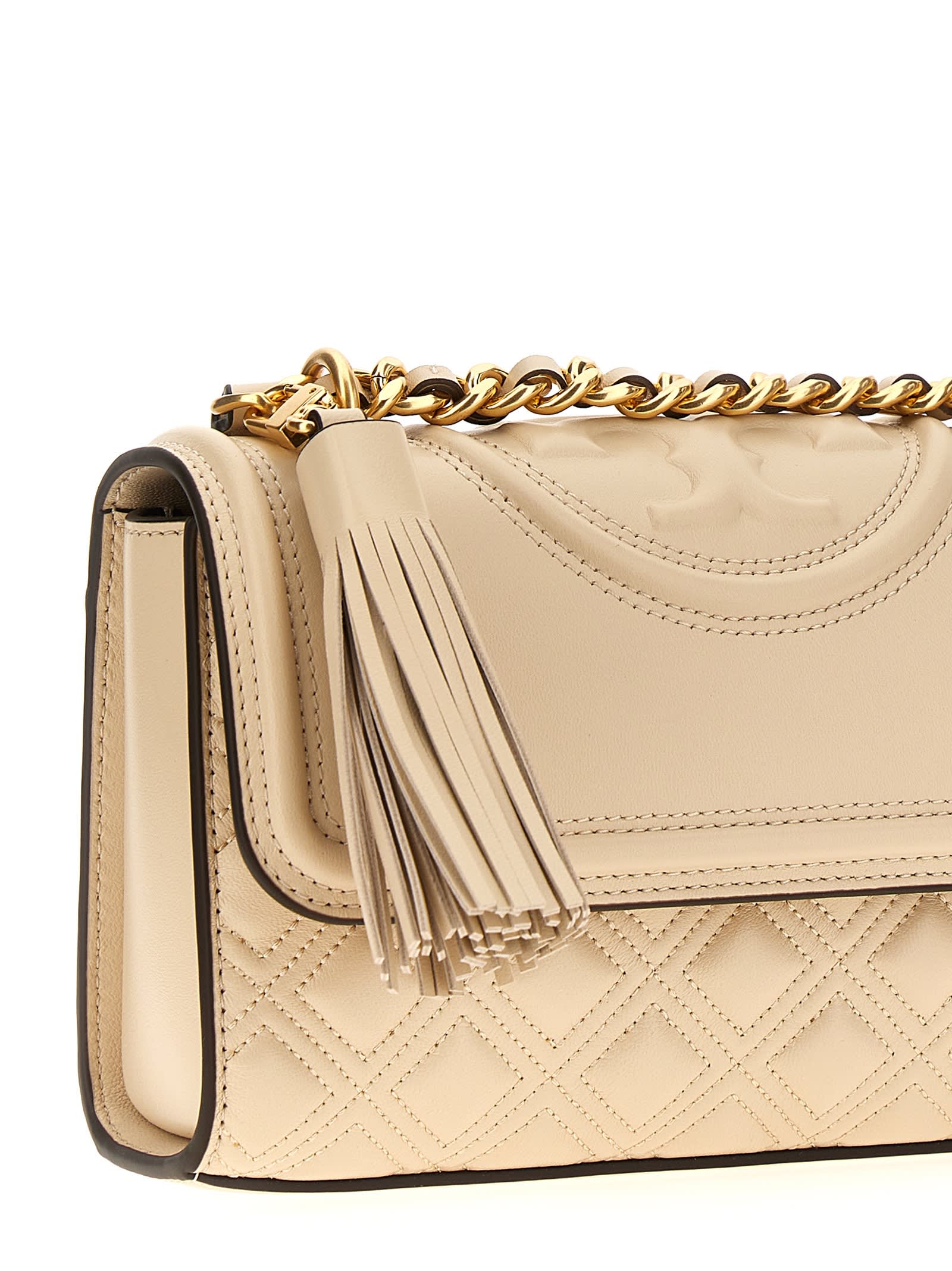 Shop Tory Burch Fleming Small Convertible Crossbody Bag In White