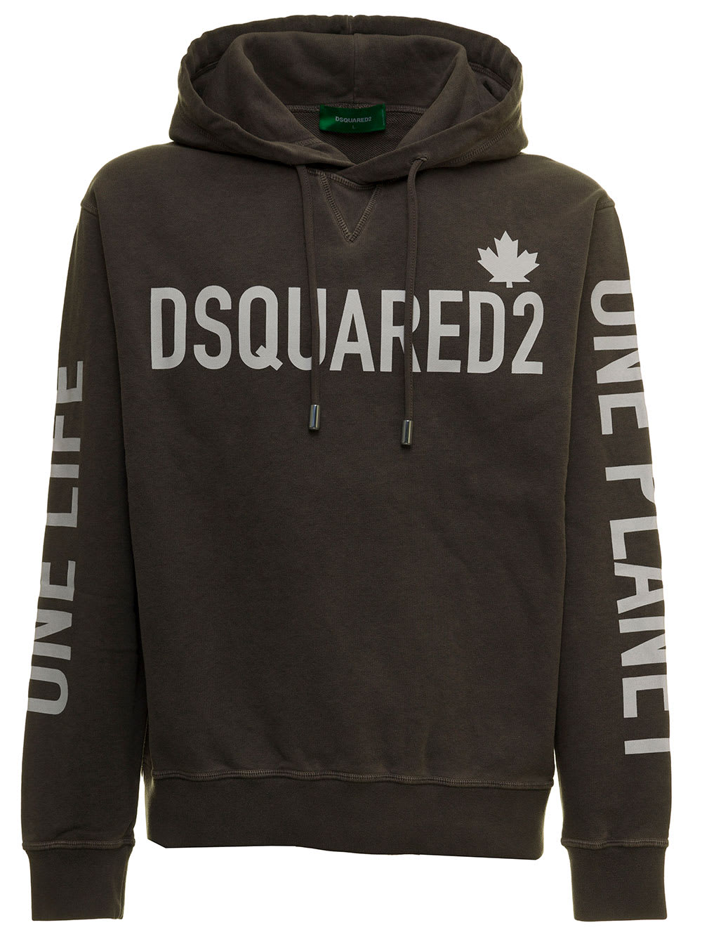 Dsquared2 Y One Life Cool D-squared2 Mans Green Jersey Hoodie