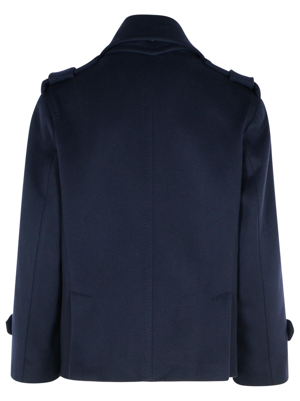 MAX MARA LAVENO BLUE WOOL BLEND COAT 