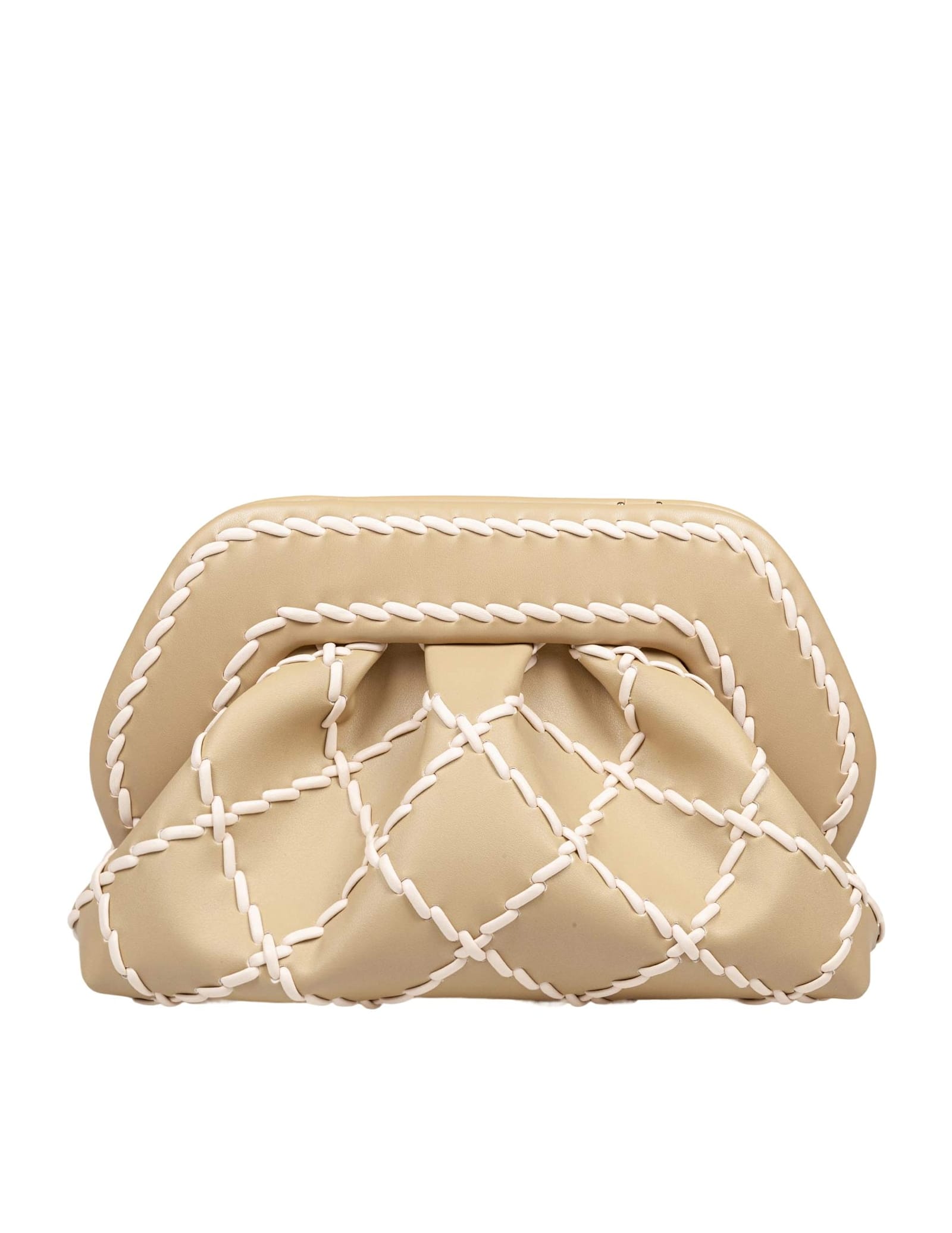 THEMOIRè Vegan Fabric Clutch Bag Color Olive