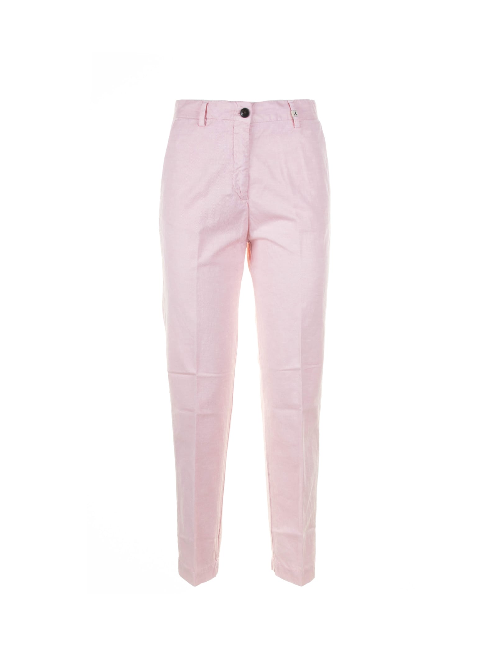 Shop Myths Pink High-waisted Trousers In Rosa