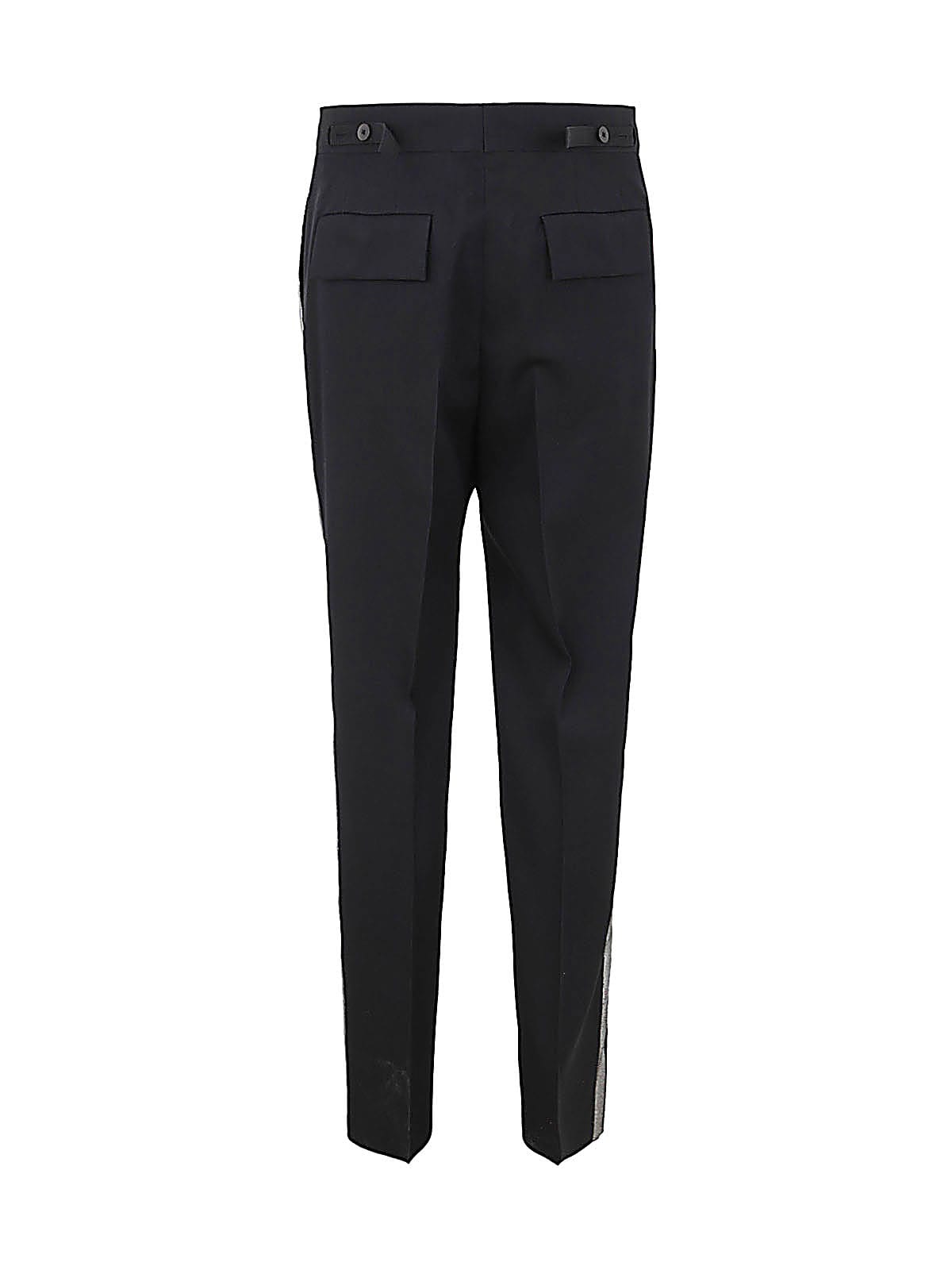 Shop Sapio Loose Fit Trousers Sideband Detail In Black