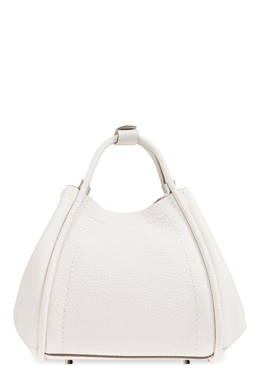 Max Mara Logo Plaque Top Handle Bag In White