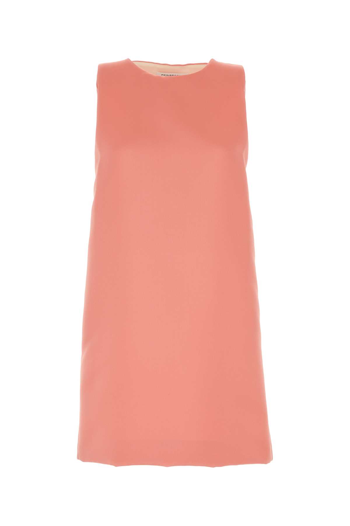 Shop Philosophy Di Lorenzo Serafini Pink Polyester Mini Dress In Rosa