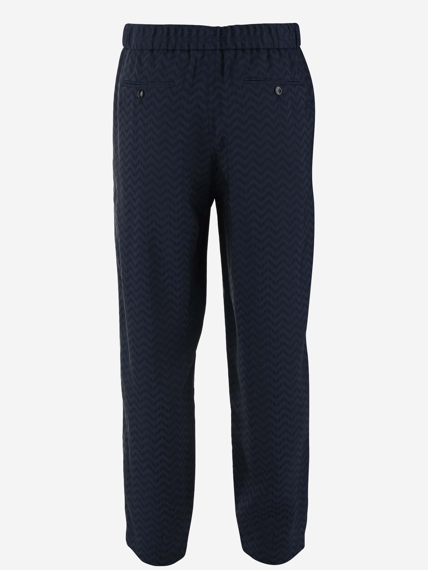 Shop Giorgio Armani Viscose Blend Pants In Blue