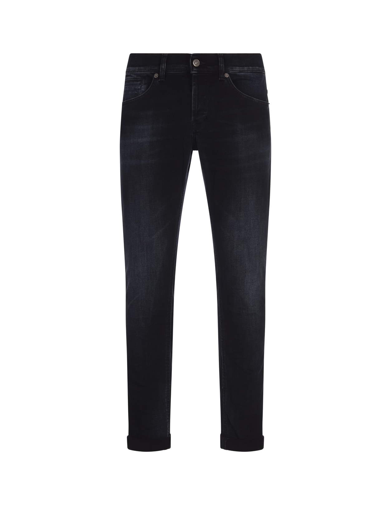 George Skinny Jeans In Very Dark Blue Stretch Denim