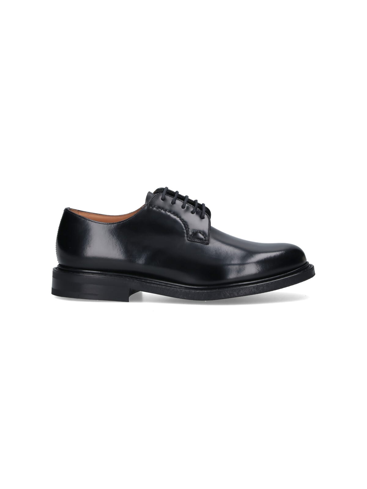 Church's Black Leather Lace Up Shoes In Black