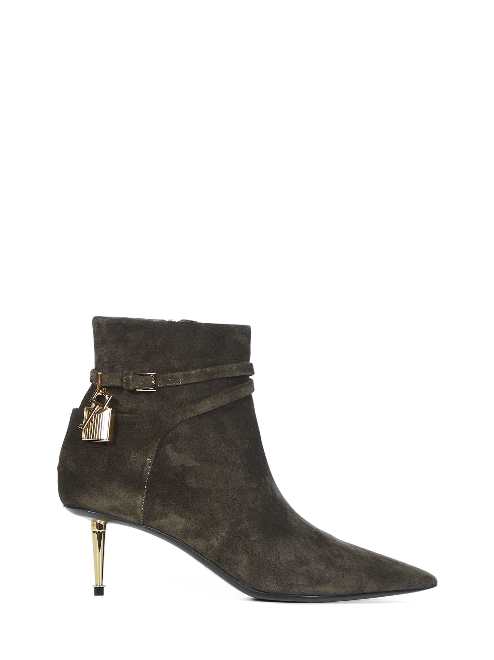 Tom Ford Padlock Boots In Green