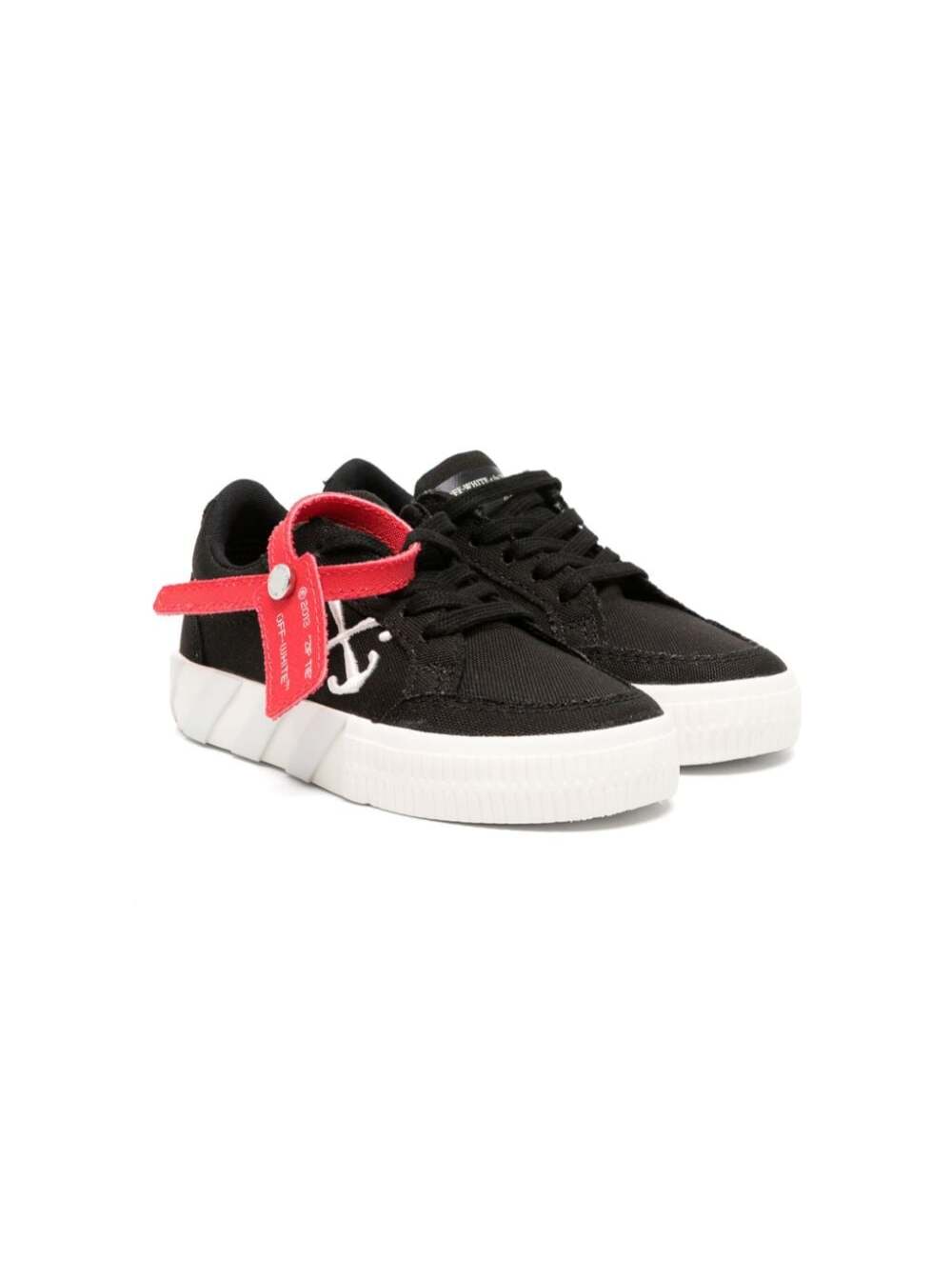 Shop Off-white Black Low Top Sneakers In Cotton Girl