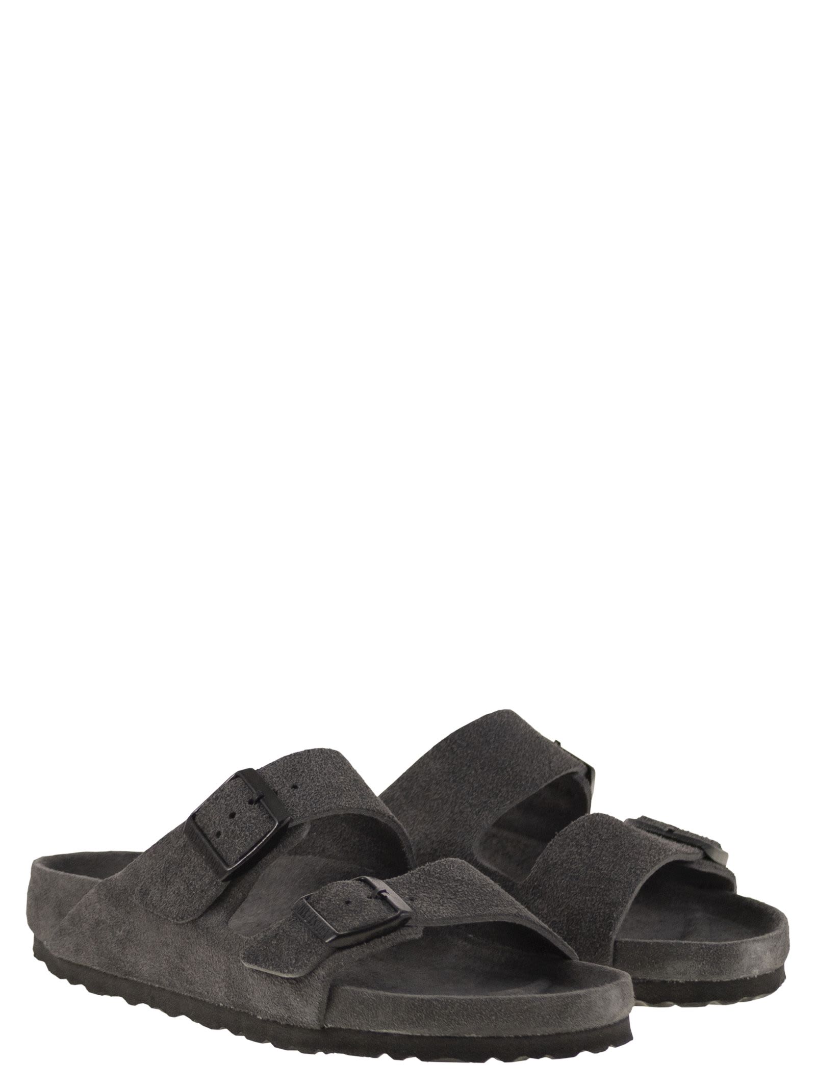 Birkenstock Arizona Exquisite - Slipper With Double Buckle In Gray