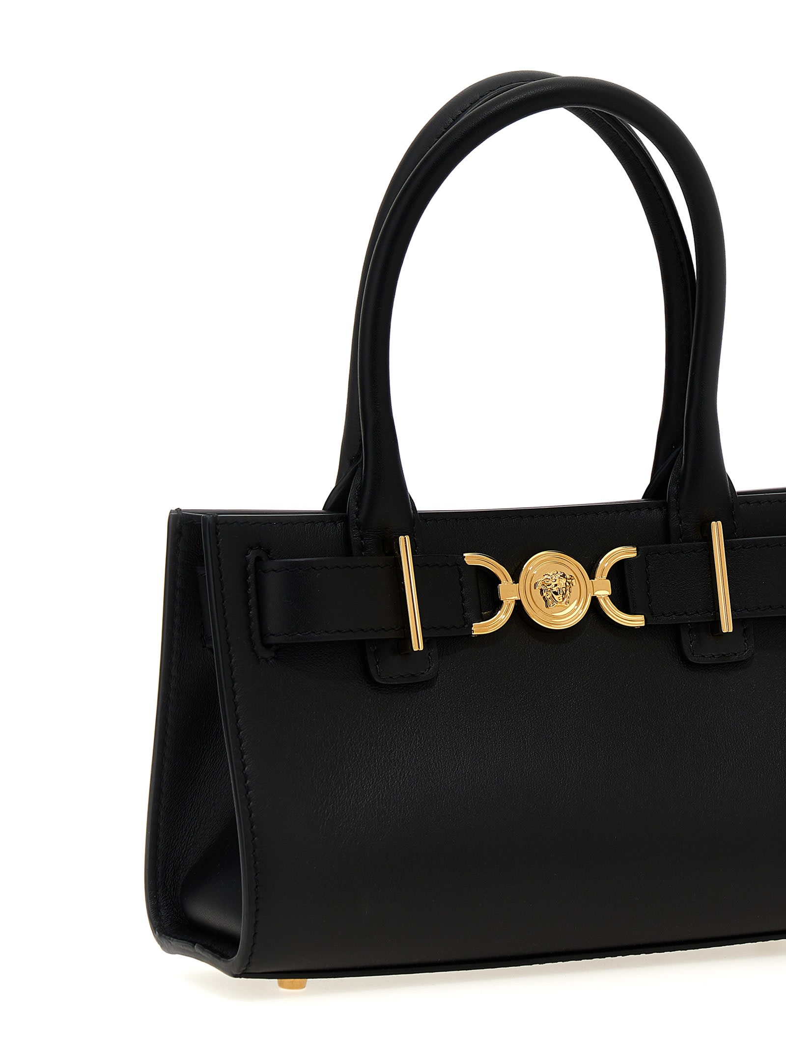 Shop Versace Medusa 95 Small Shopping Bag In Black