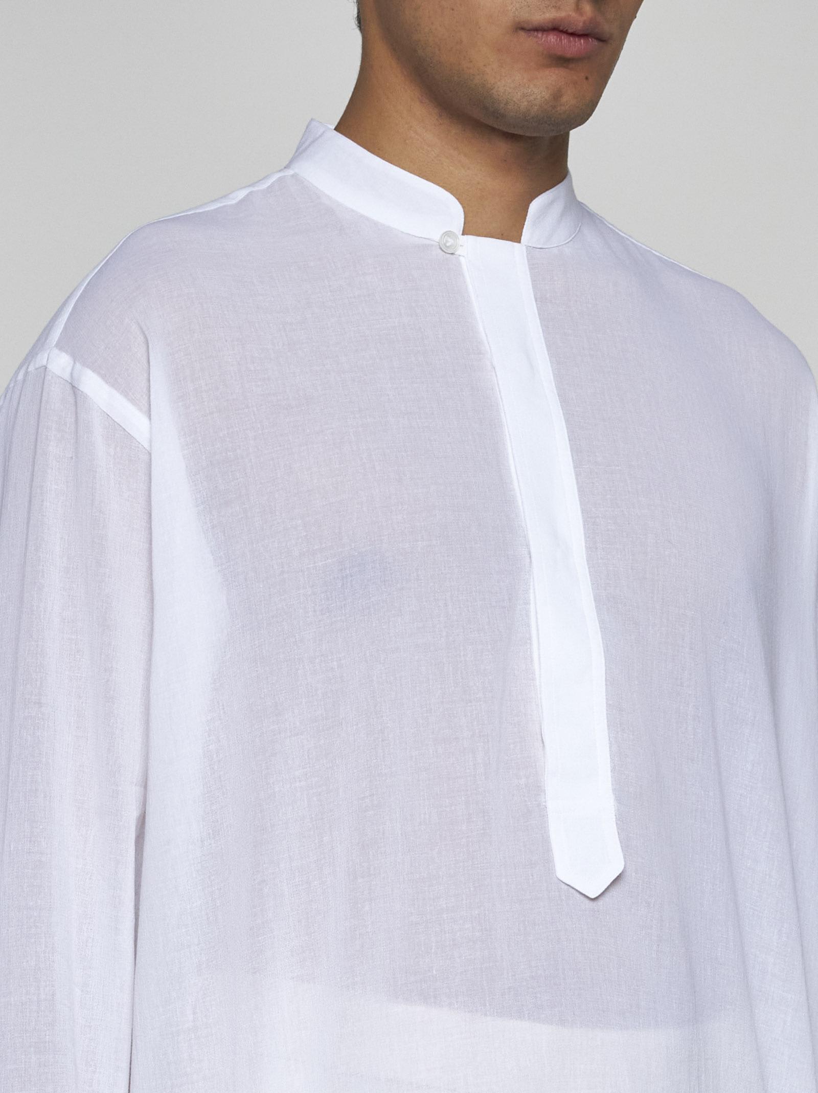 Shop Lardini Button-less Shirt In White