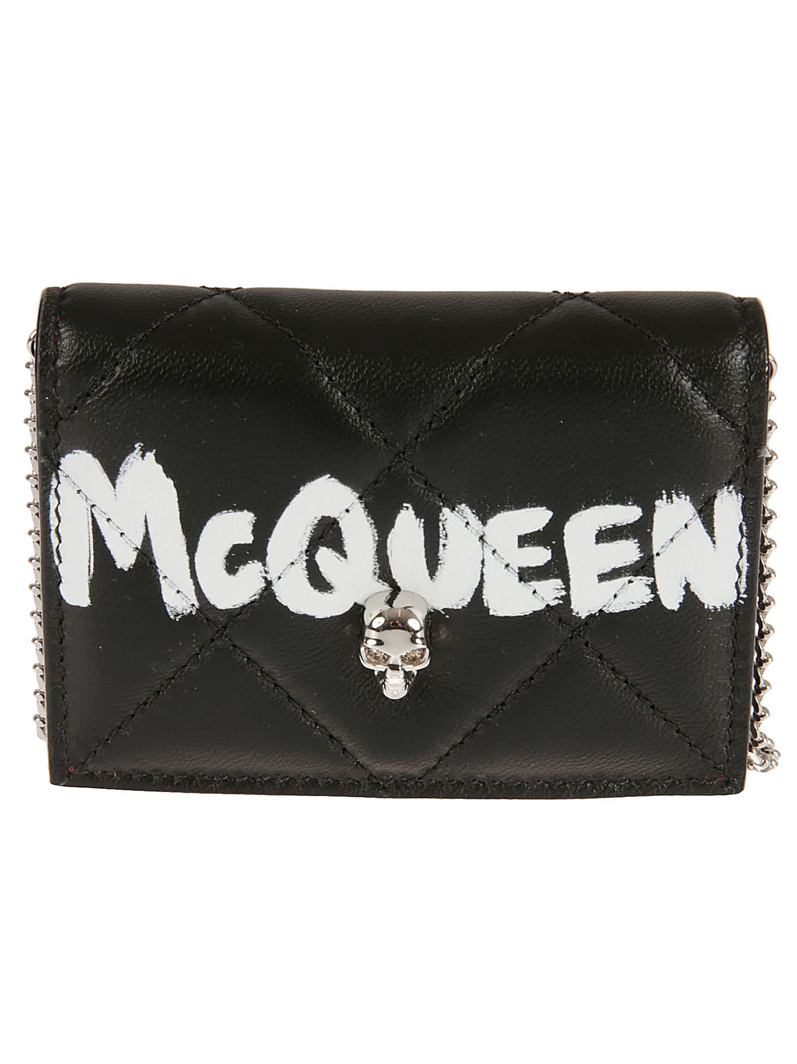 Alexander McQueen Quilted Logo Chain Card Holder