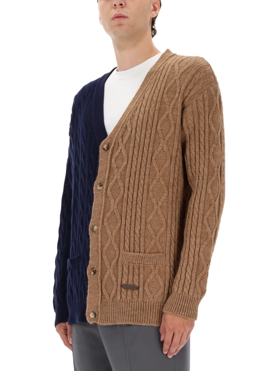 Moschino Couture Bicolor Caridigan In Multi