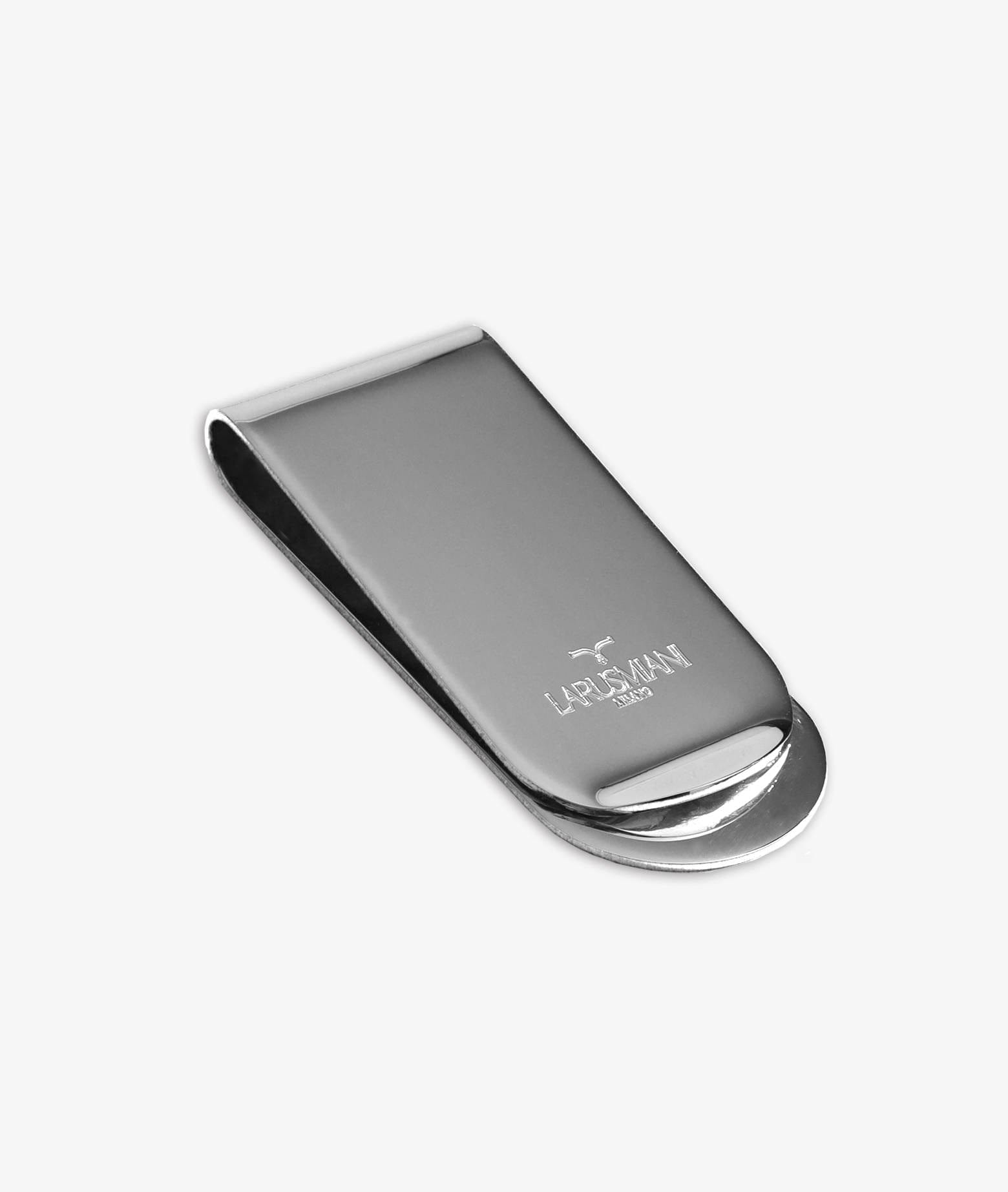 Larusmiani Money Clip Dollaro Wallet In Silver