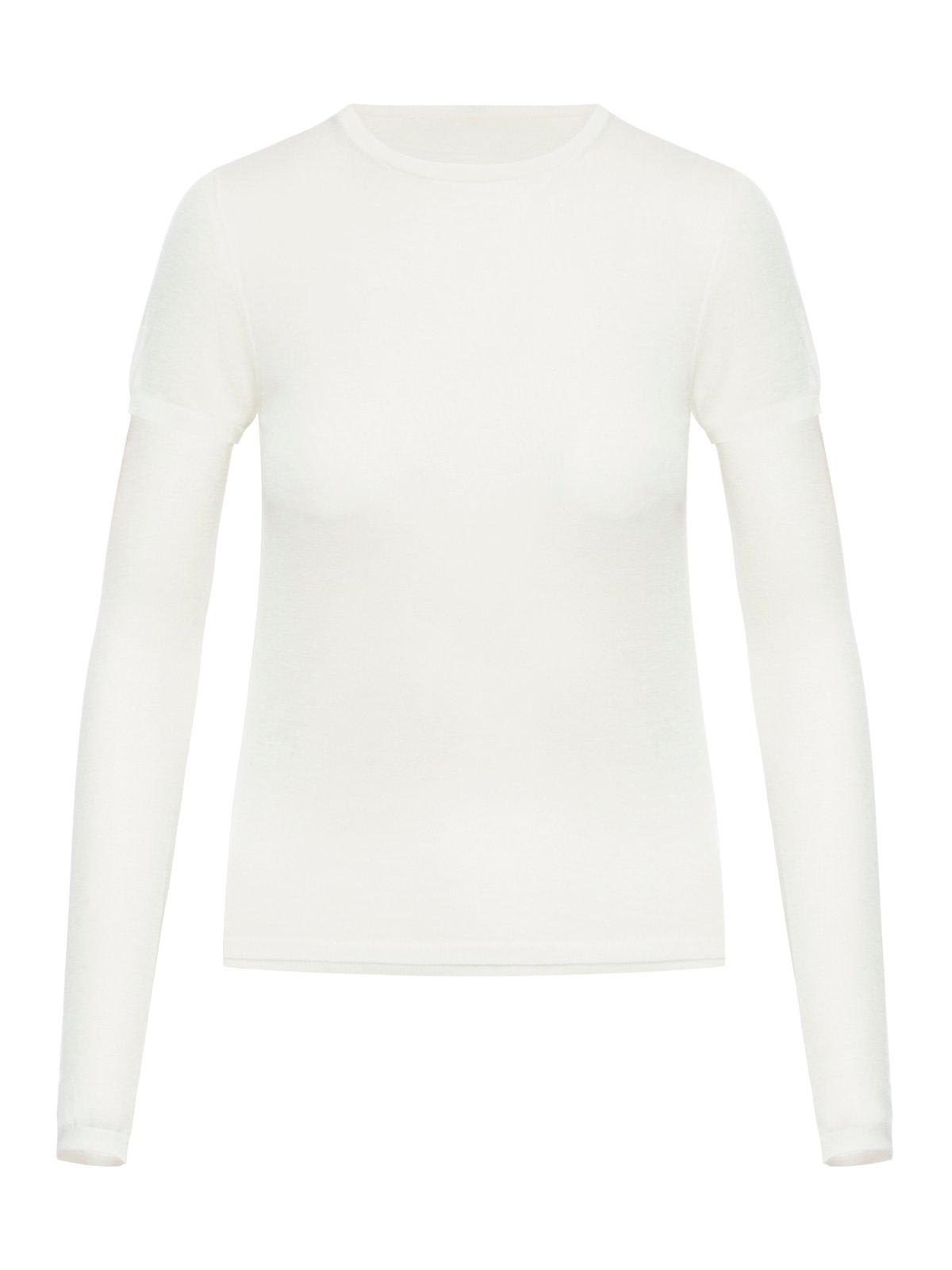 Shop Totême Layered Knitted Top In Neutro