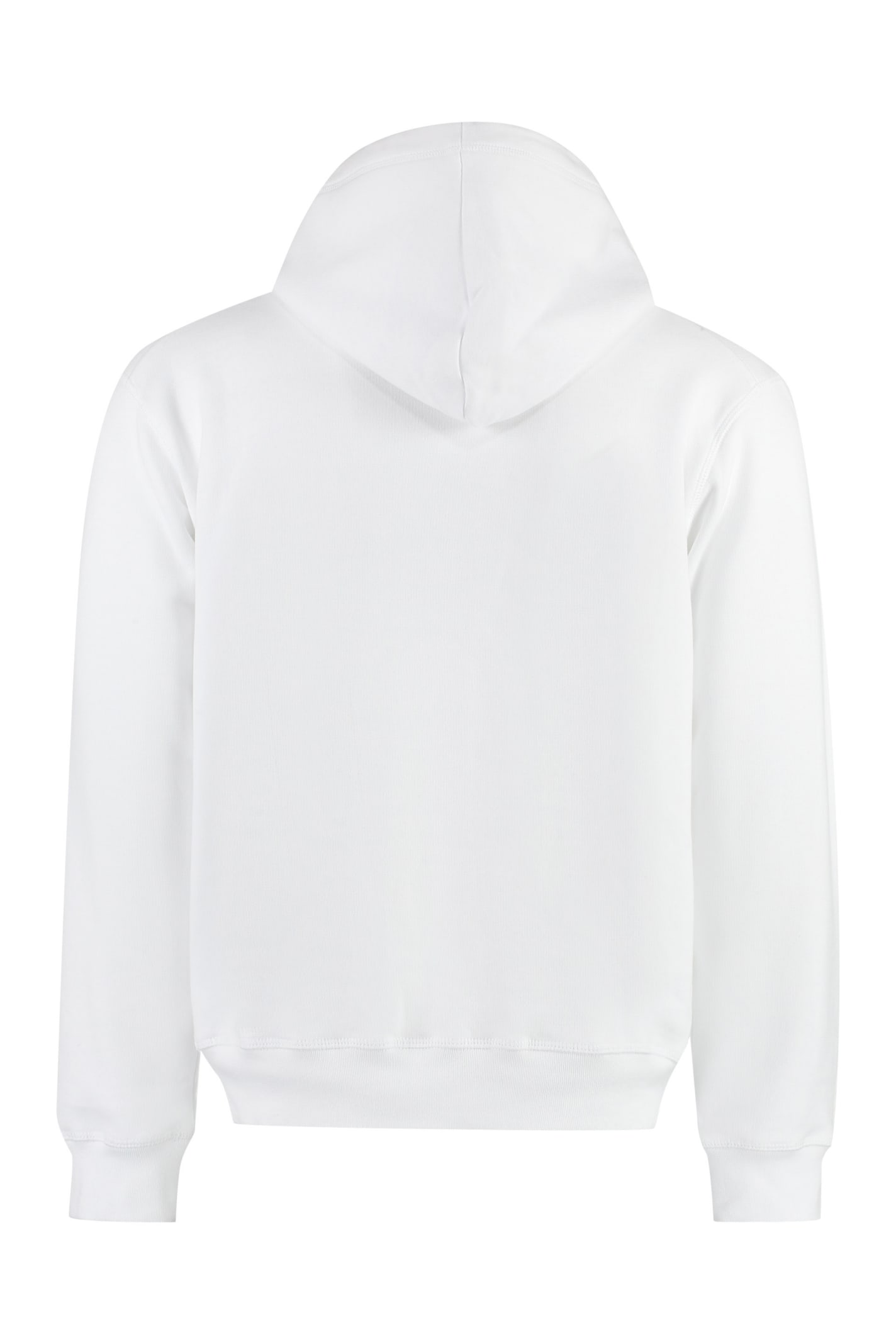 Shop Dsquared2 Cotton Hoodie In White/black