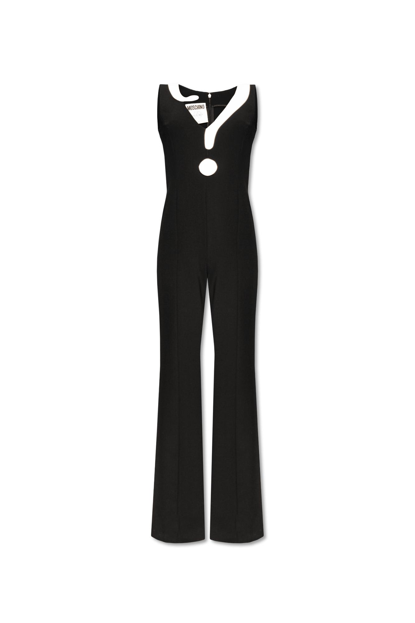 Shop Moschino 40th Anniversary Jumpsuit In Black