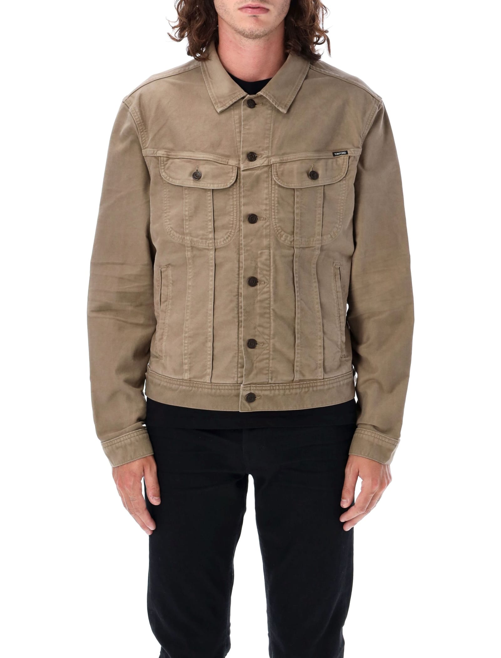 Shop Tom Ford Moleskin Icon Jacket In Nut