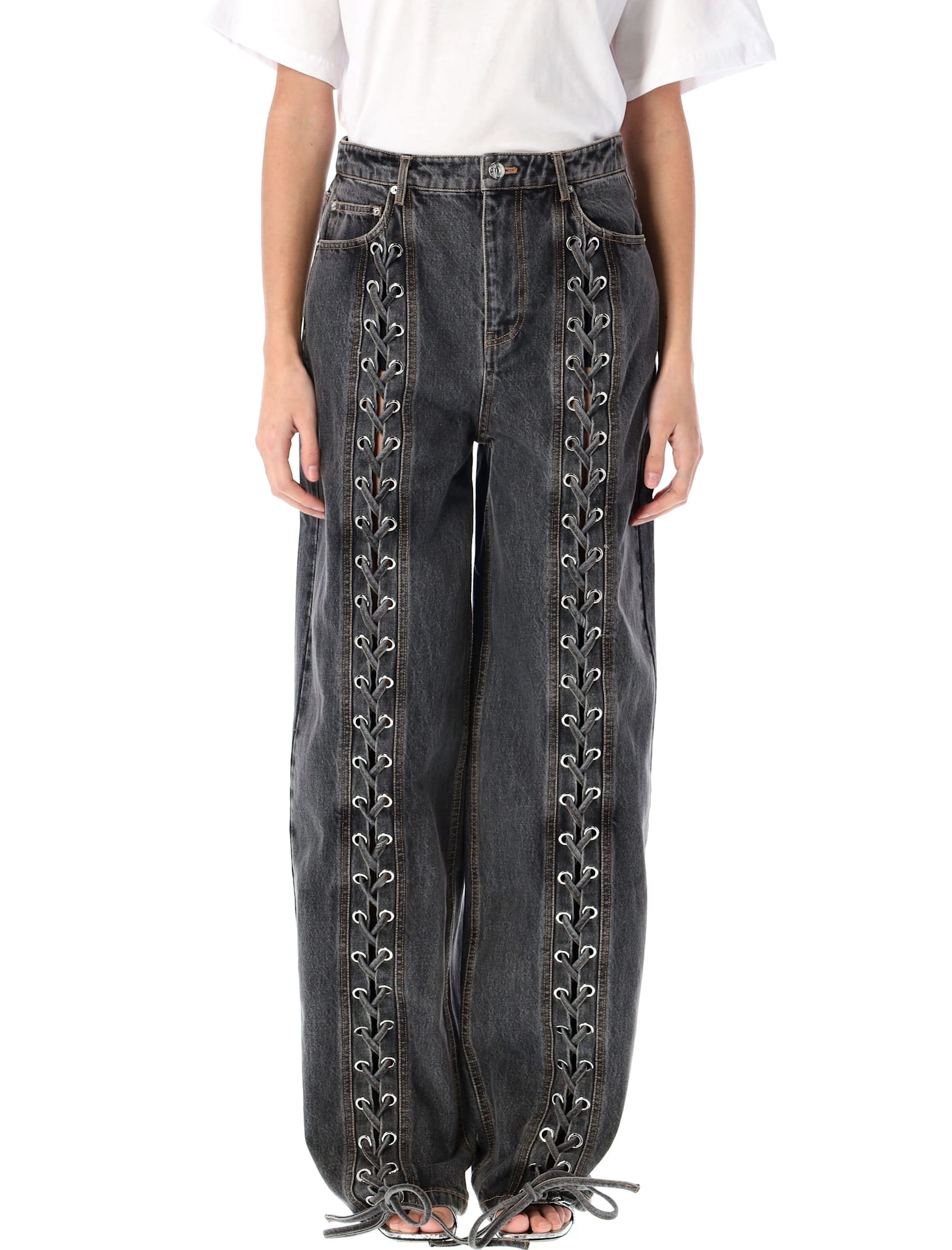 Denim Laced Leg Pant