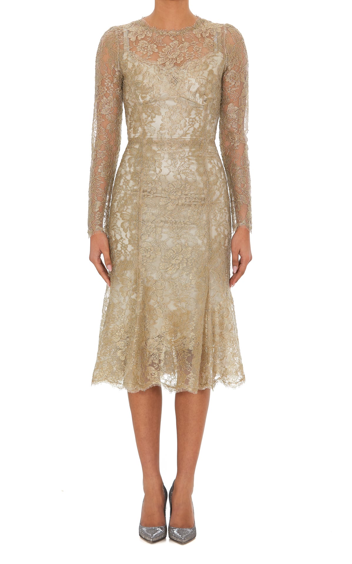 Dolce & Gabbana Dress In Gold