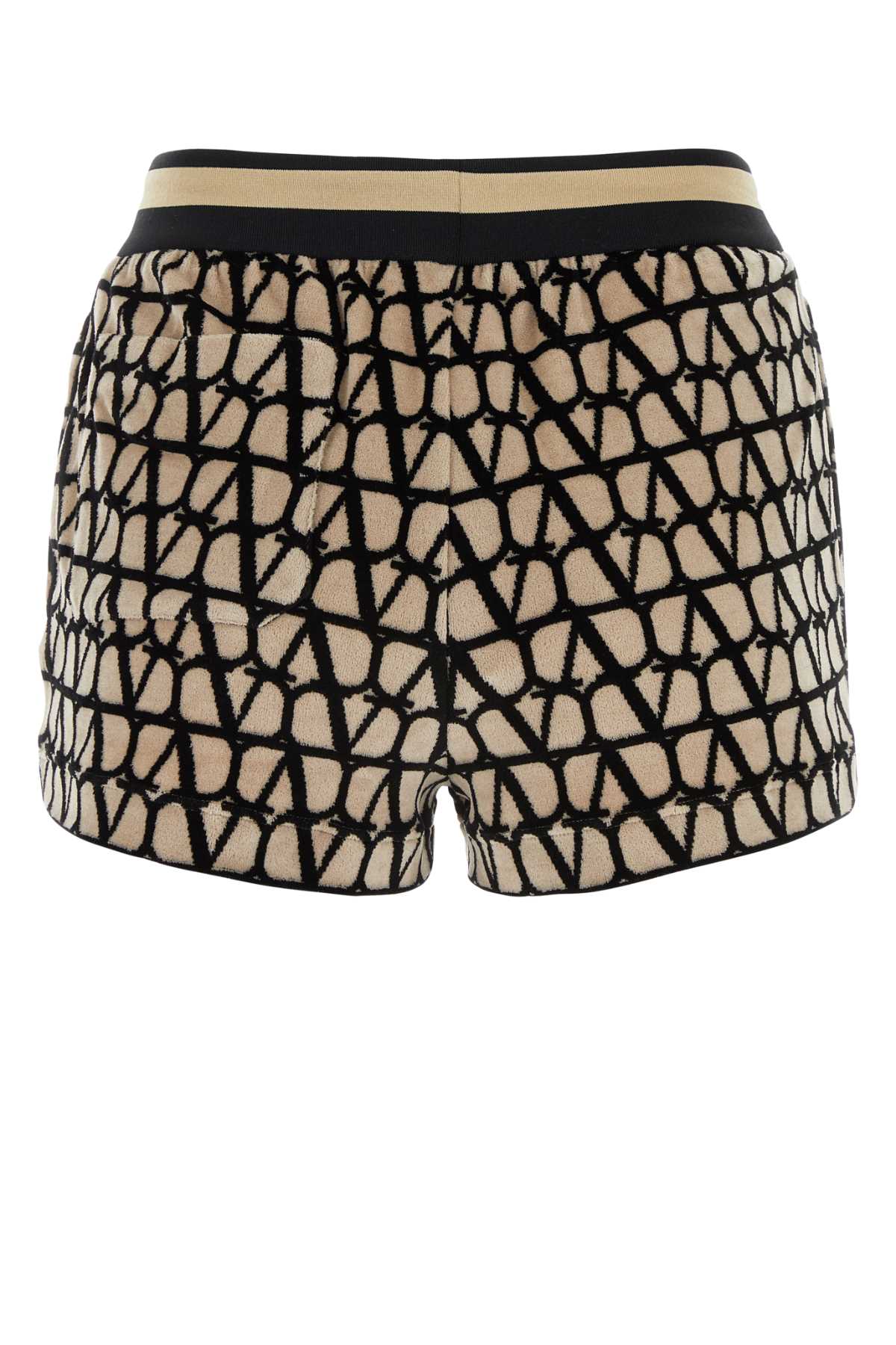 Shop Valentino Toile Iconographe Terry Fabric Shorts In Beigenero