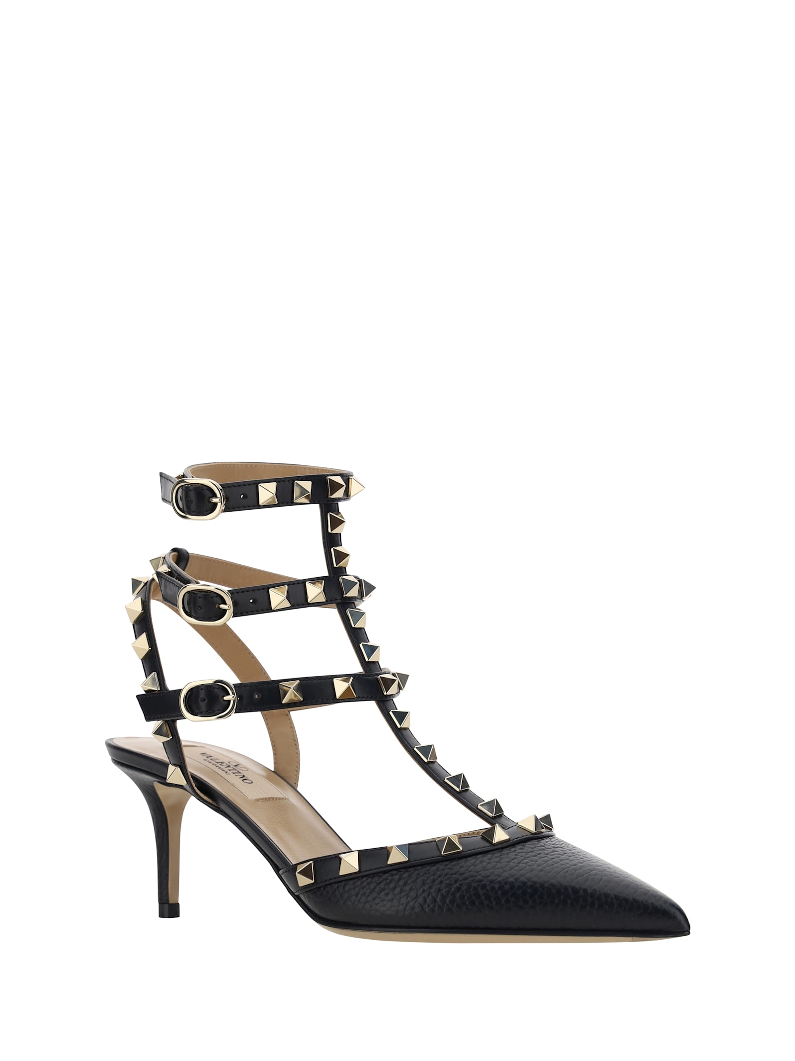 Valentino Rockstud Leather Slingback Pumps