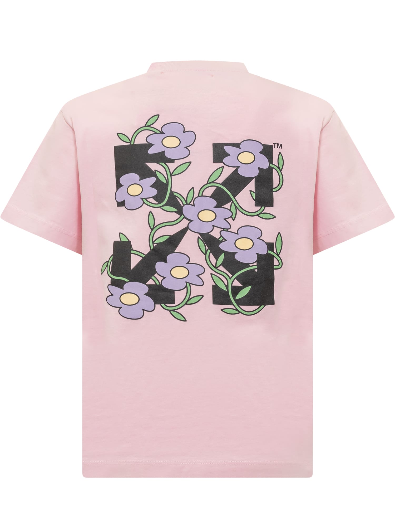 Off-White Off Flowers T-Shirt Kids in Pink Black | SS23 | Size 8