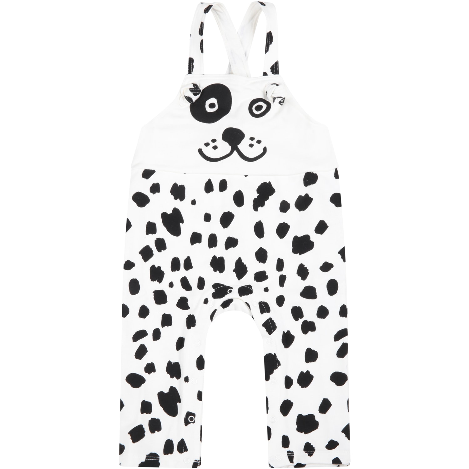 Stella McCartney Kids White Dungarees For Kids With Dalmatian Print