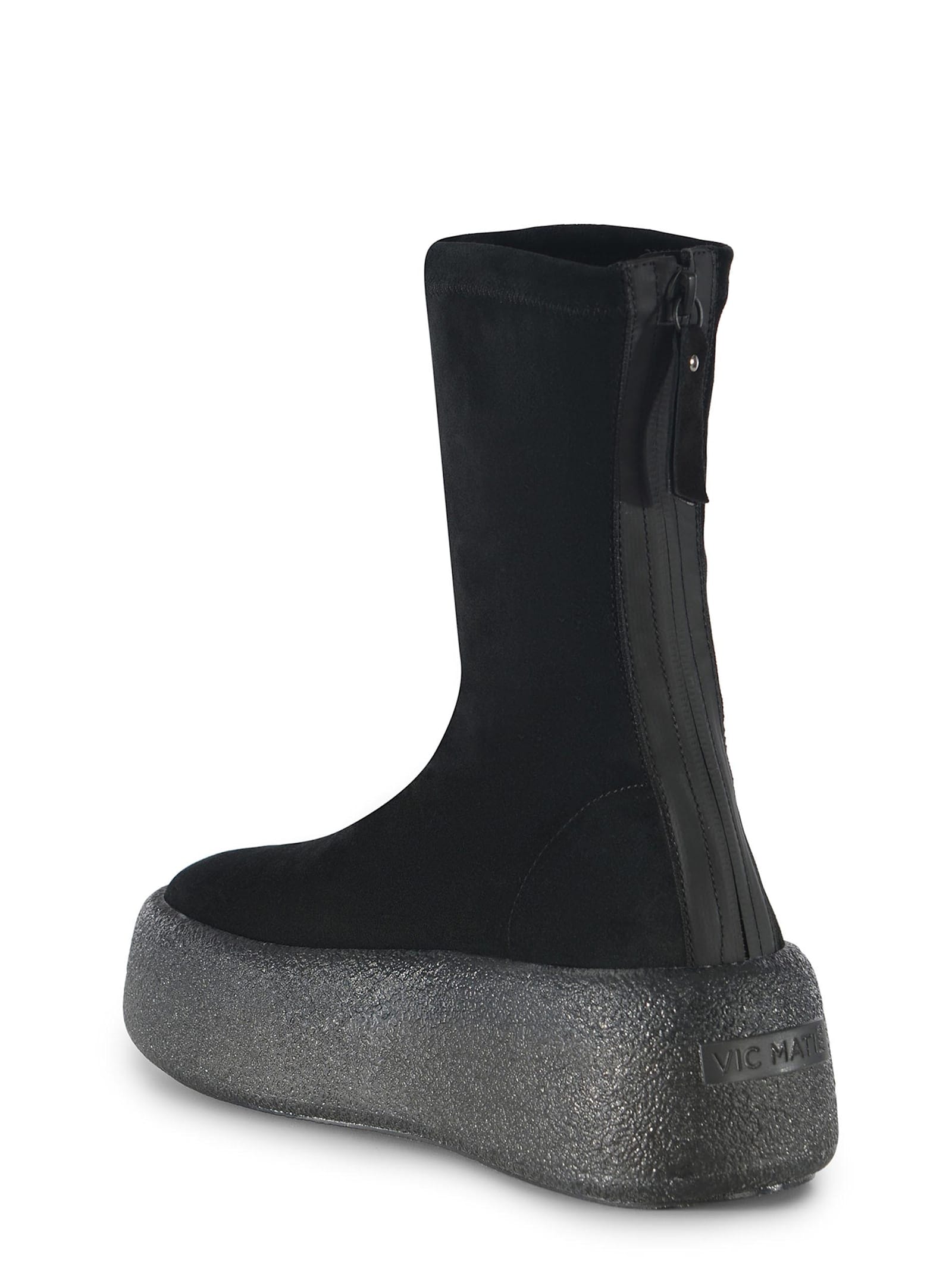 Shop Vic Matie Boots Vic Matié Creppy Made Of Stretch Crust In Black