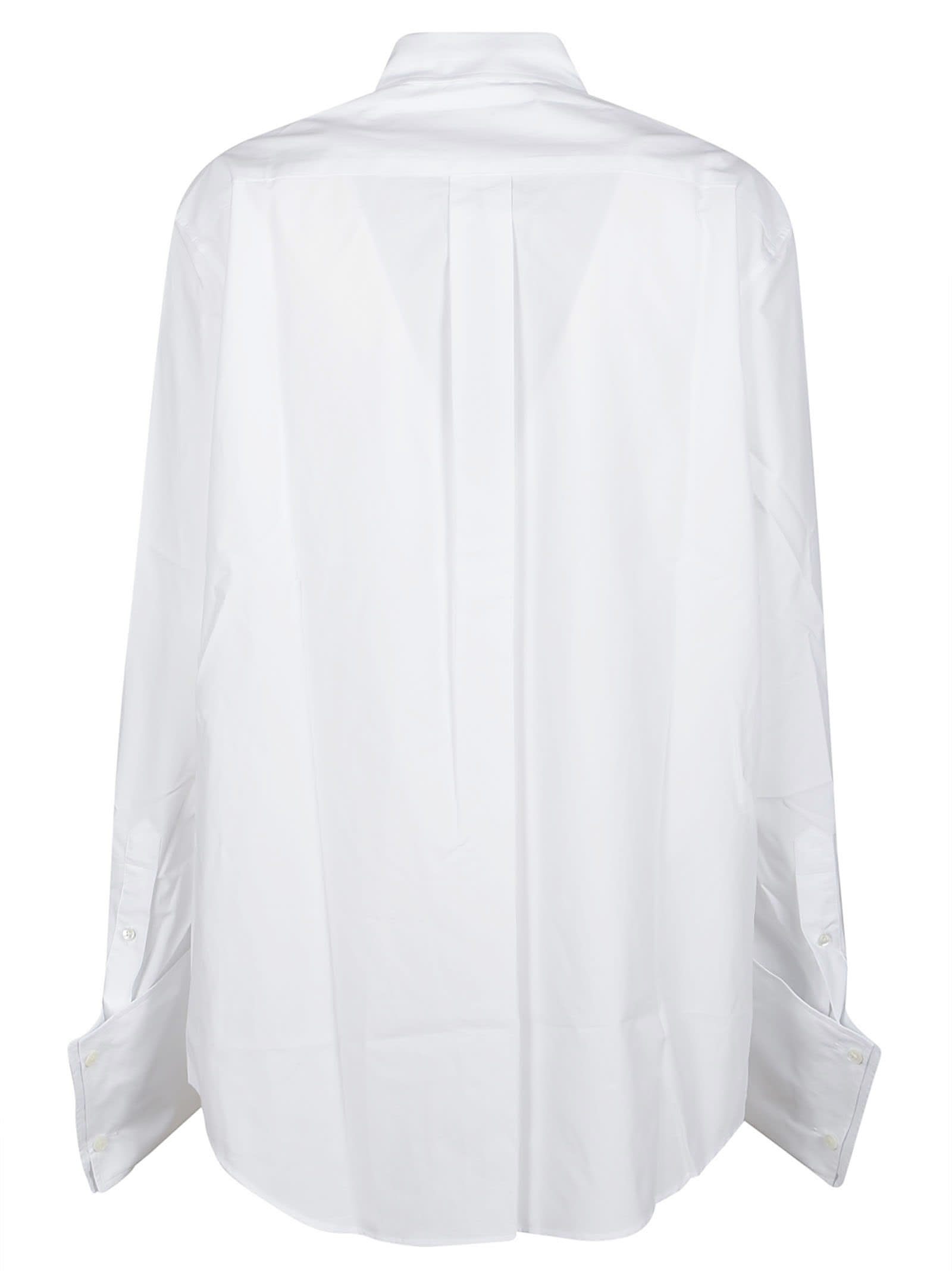 Shop Jw Anderson Oversized Cuff Shirt In White