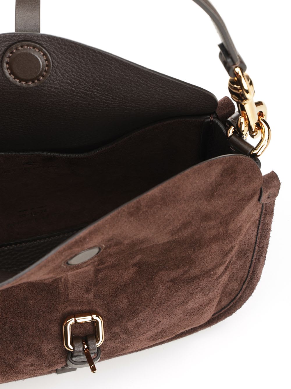 Etro Suede Shoulder Bag In Brown