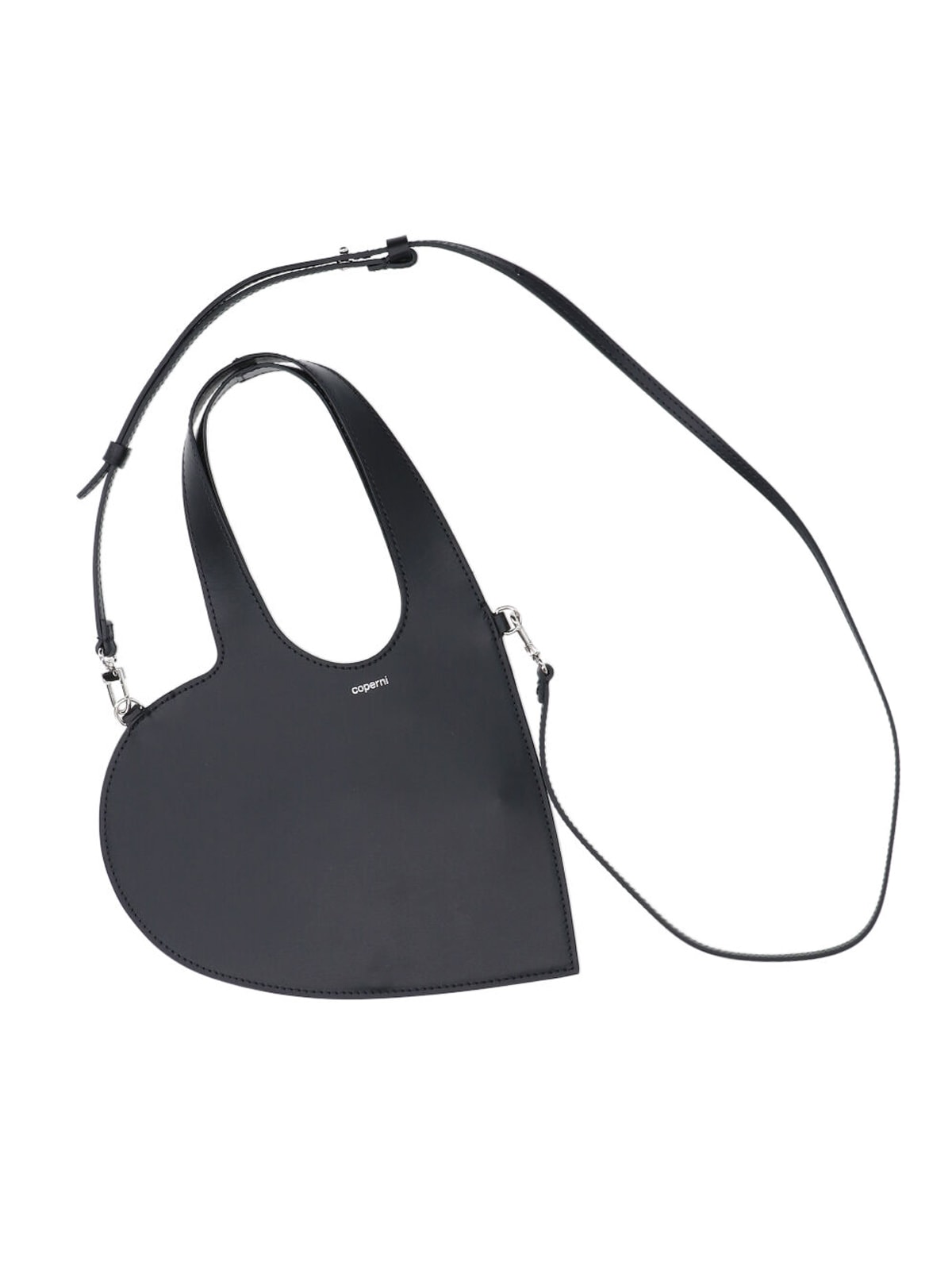 Coperni Heart Shape Top Handle Shoulder Bag In Black