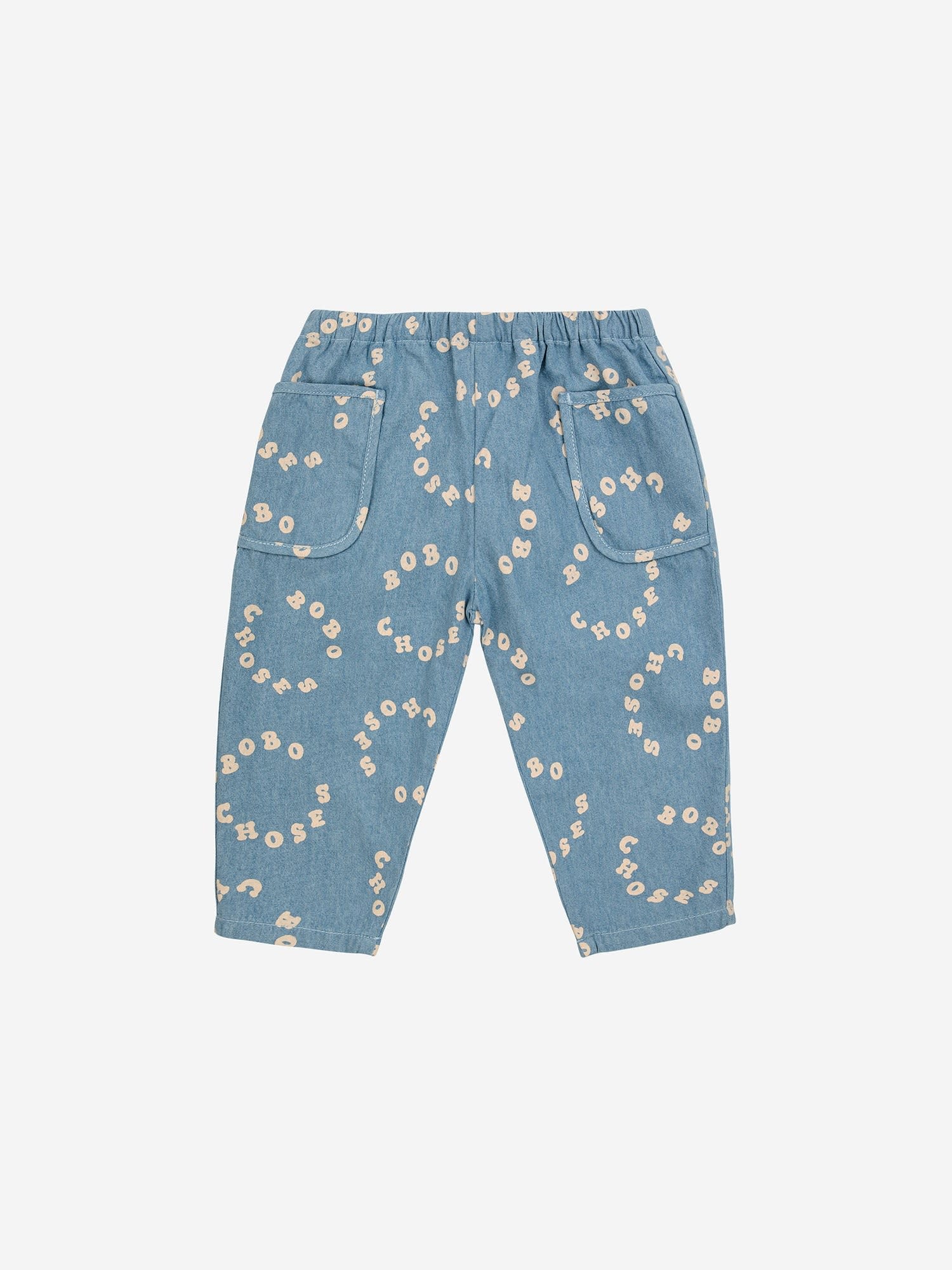 Bobo Choses Denim Jeans For Babies With All-over Circle Logo