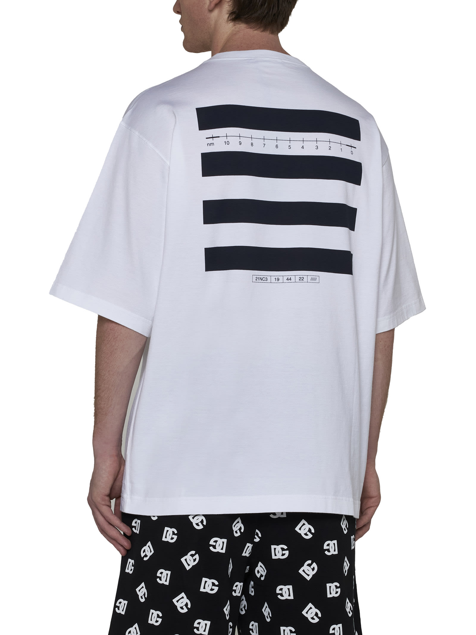 Dolce & Gabbana Oversized T-shirt Aus Baumwolljersey In Bianco Otticco