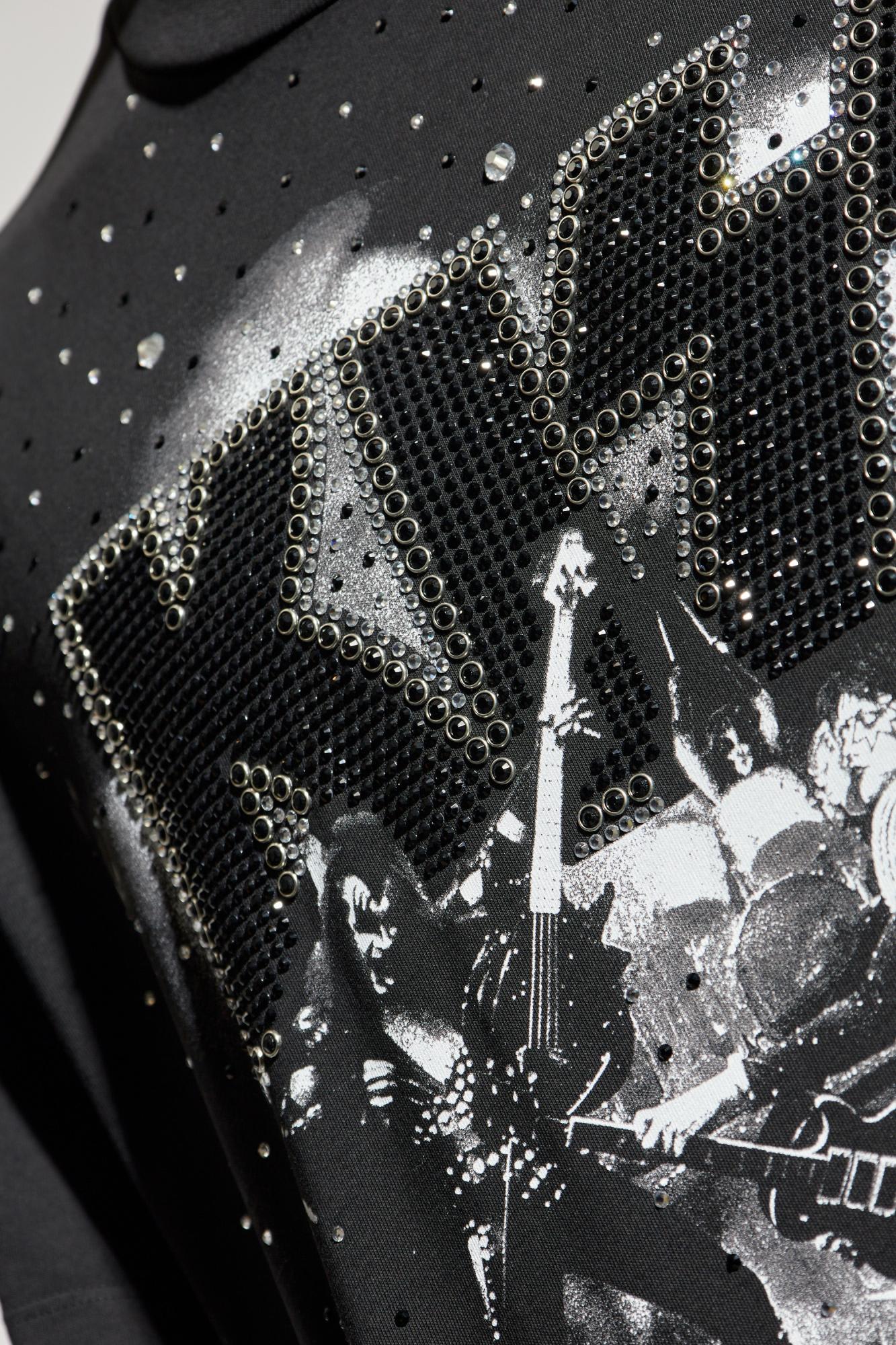 Dsquared2 Graphic Print Crew Neck Short Sleeve T-shirt In Black