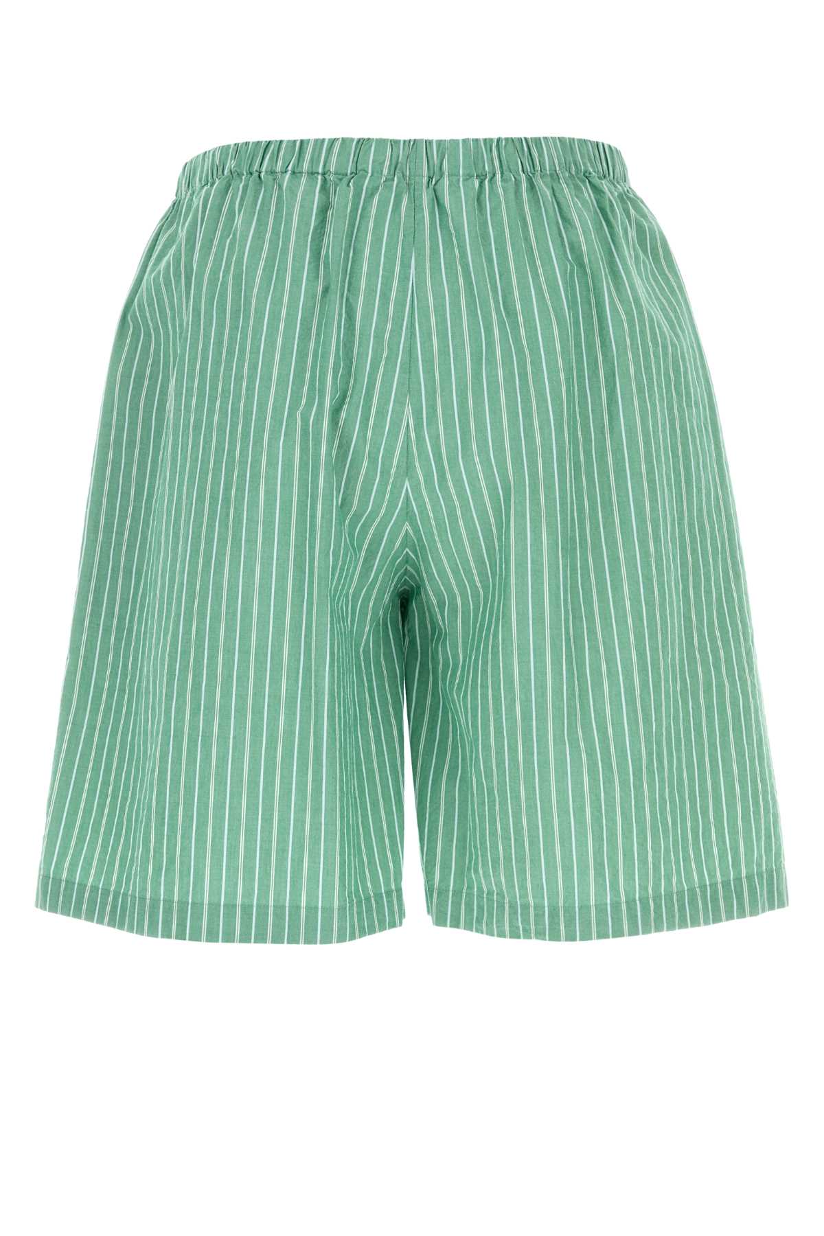 The Row Bermuda Zindel In Cotone Ricamato Uomo In Green
